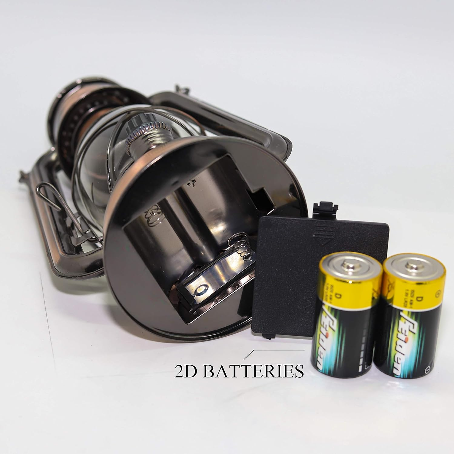 Yakii LED Vintage Lantern Metal Hanging Hurricane Lantern 12 LED Dimmer Switch Cold White Battery Operated Lantern Power Outage Indoor Camping Lighting Outdoor Brooklyn Lantern (Copper 2 Pack) - Black1 Cold Light Pack Of 2 image number 6