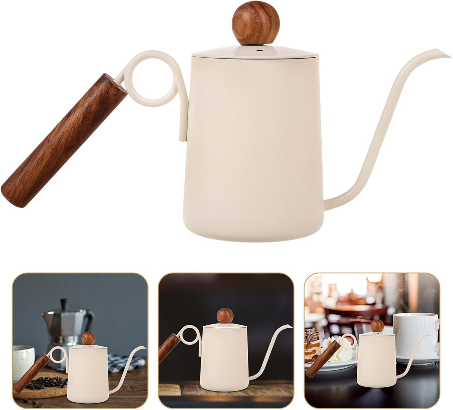 VINTORKY Stainless Steel Coffee Maker Gooseneck Pot for Tea Camping and Espresso Brewing image number 4