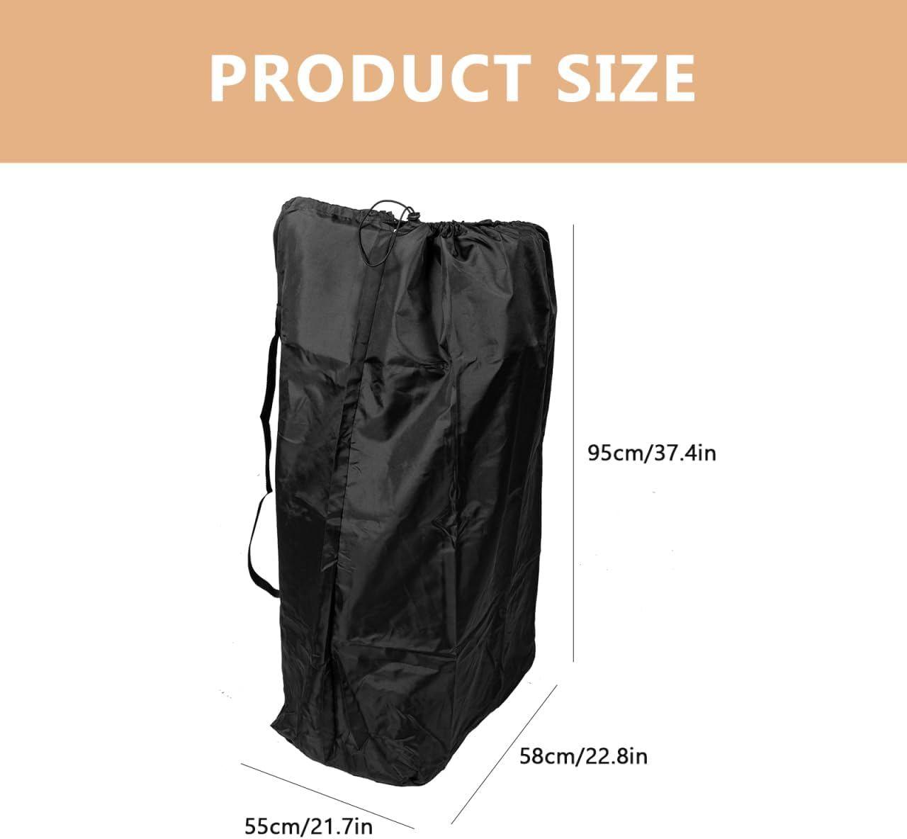 Ibasenice 2Pcs Stroller Travel Bag Pram Bag for Airplane Stroller Cover Umbrella Double Stroller Auto Accessories Stroller Carrying Bag Stroller Bag Nylon Baby Cart Rack Storage image number 4