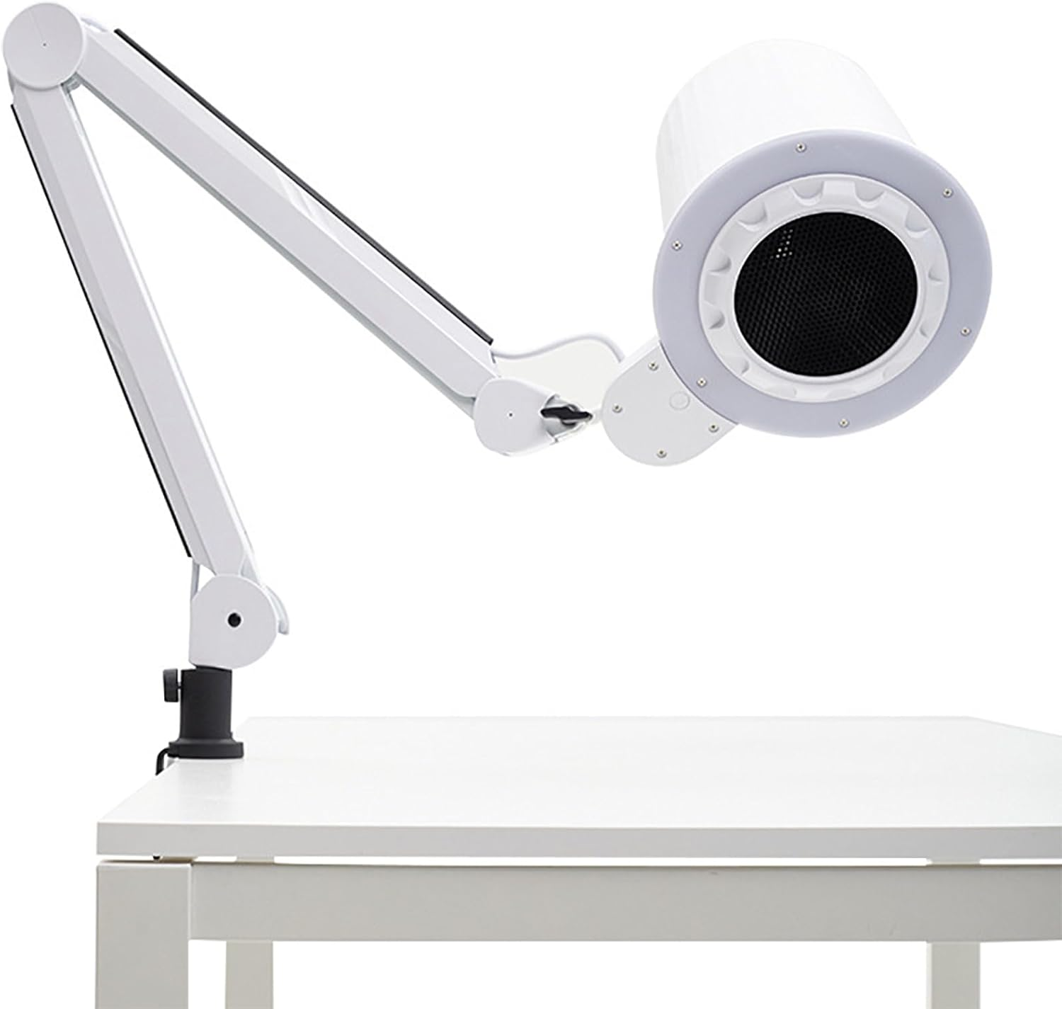 Nail Dust Collector with Lamp, Professional Nail Vacuum Cleaner with 180&deg; Flexible Angle and 4300Rpm/Min Speed, Adjustable 3 Levels Brightness and Infinitely Adjustable Suction Power, for Salon image number 2