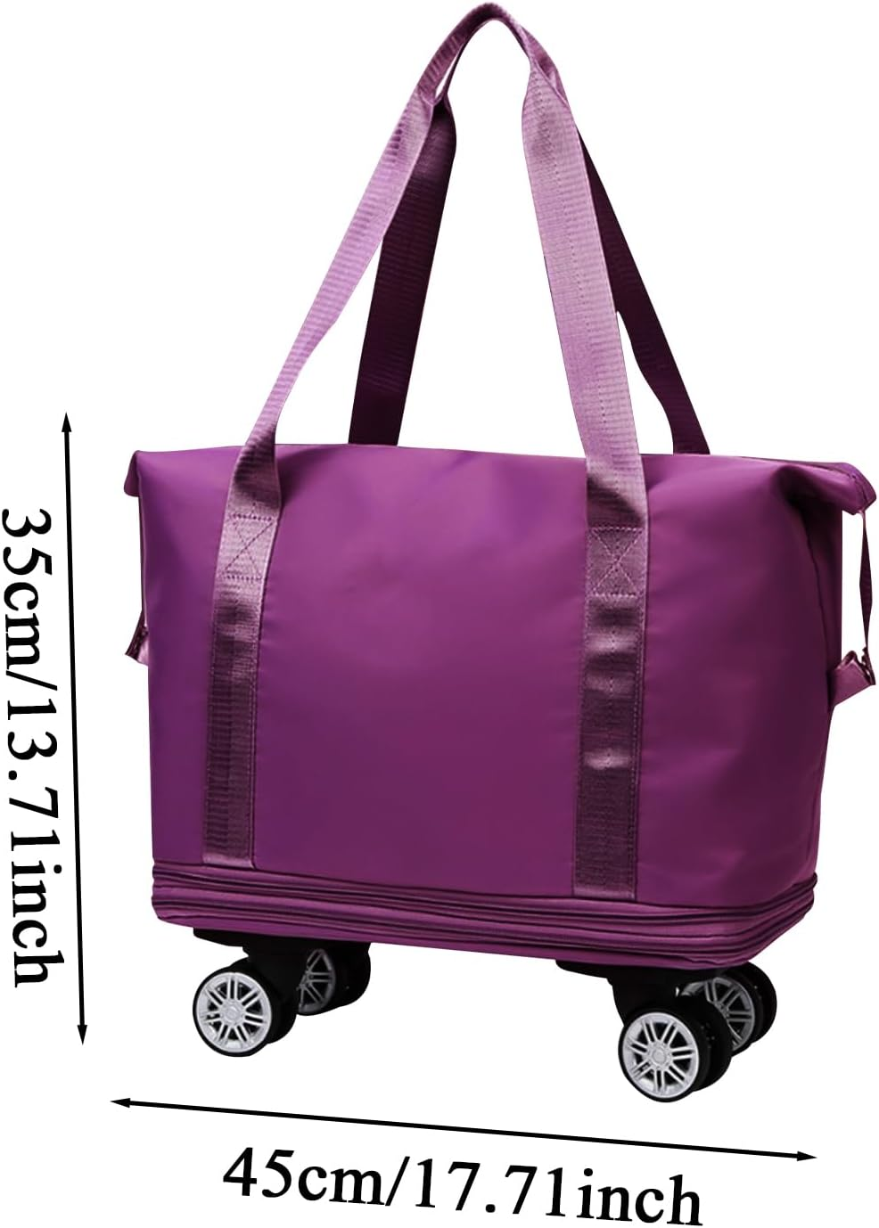 Travel Bag with Wheels,Waterproof Rolling Carry on Luggage | Garment Carrier Luggage for Overnight Travel Business Trips Gym Camping Shopping Holiday - Blue image number 7