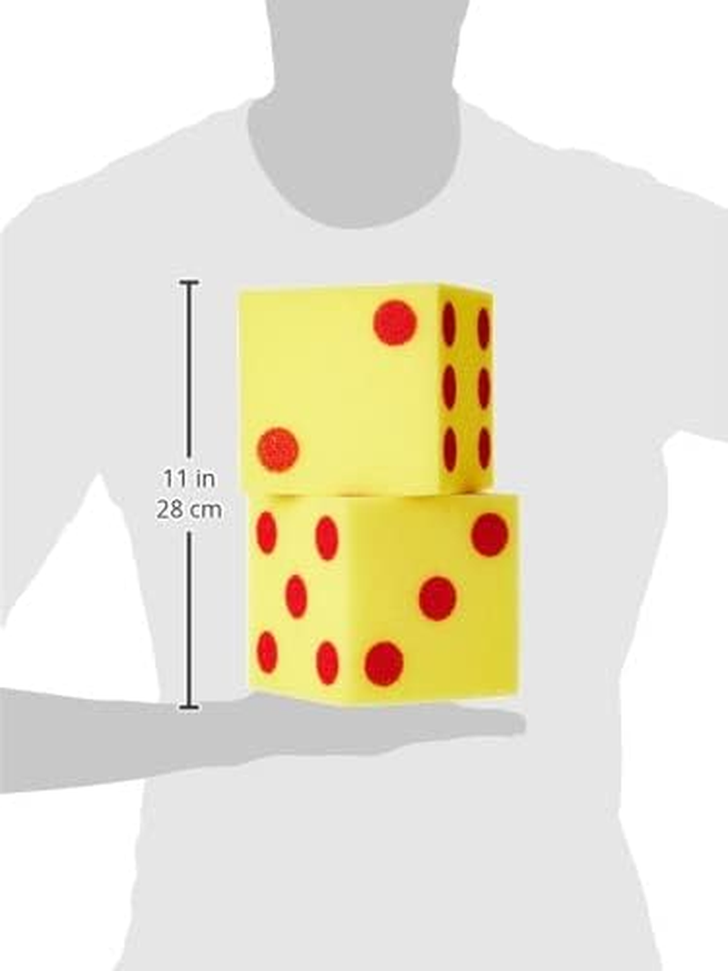 Giant Soft Cubes Dot Dice, 5 Inch Cube Square, Jumbo Dice, Math Games, Early Math, 2 Pieces, Ages 3+ image number 4
