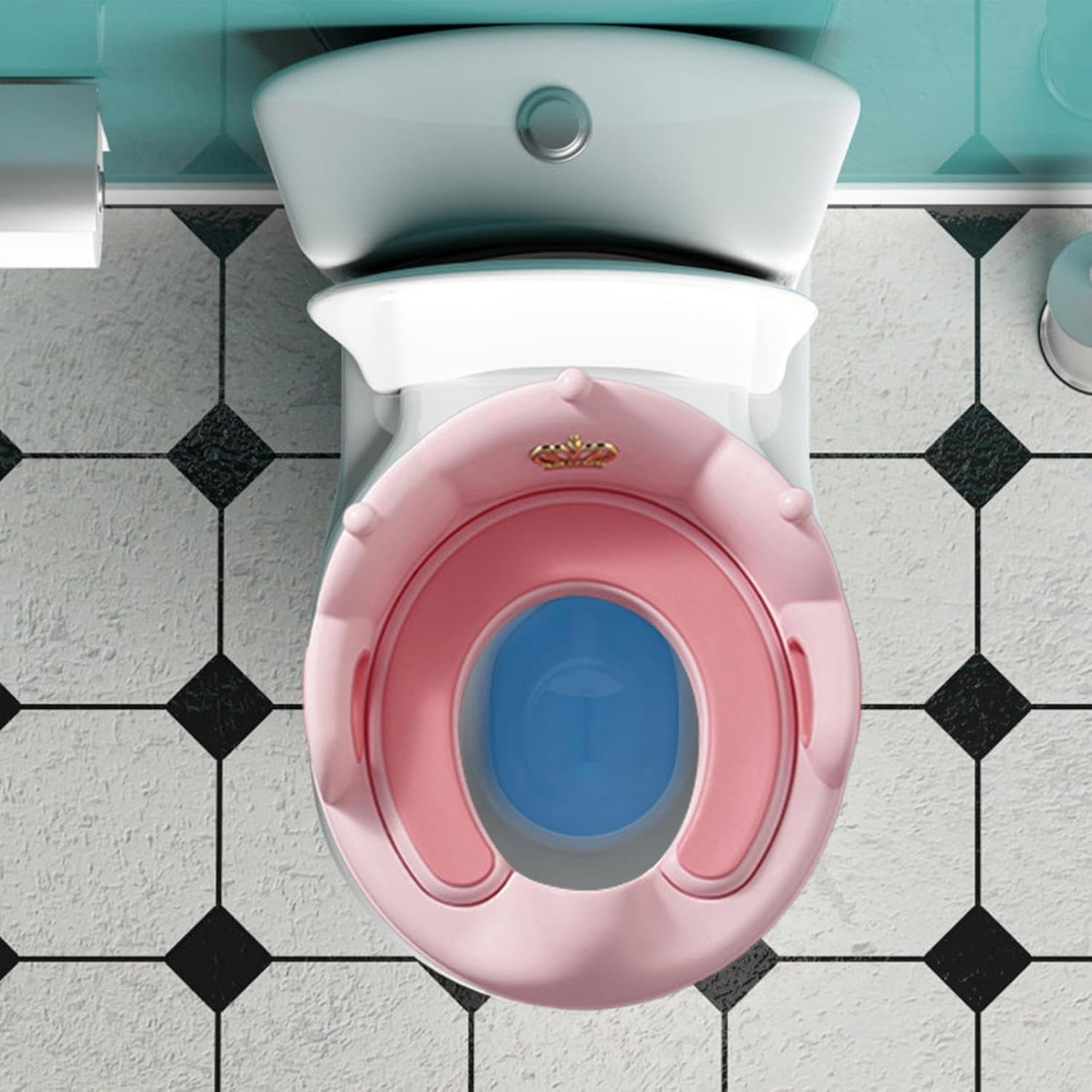 Kids Potty Training Toilet | Crown Shape Anti-Slip Toilet Seat Cushion Pad,Toilet Ring Safe Stable Potty Training Padded Cushion Travel Toilet Seat for Girls, Boys, Toddler, Kids