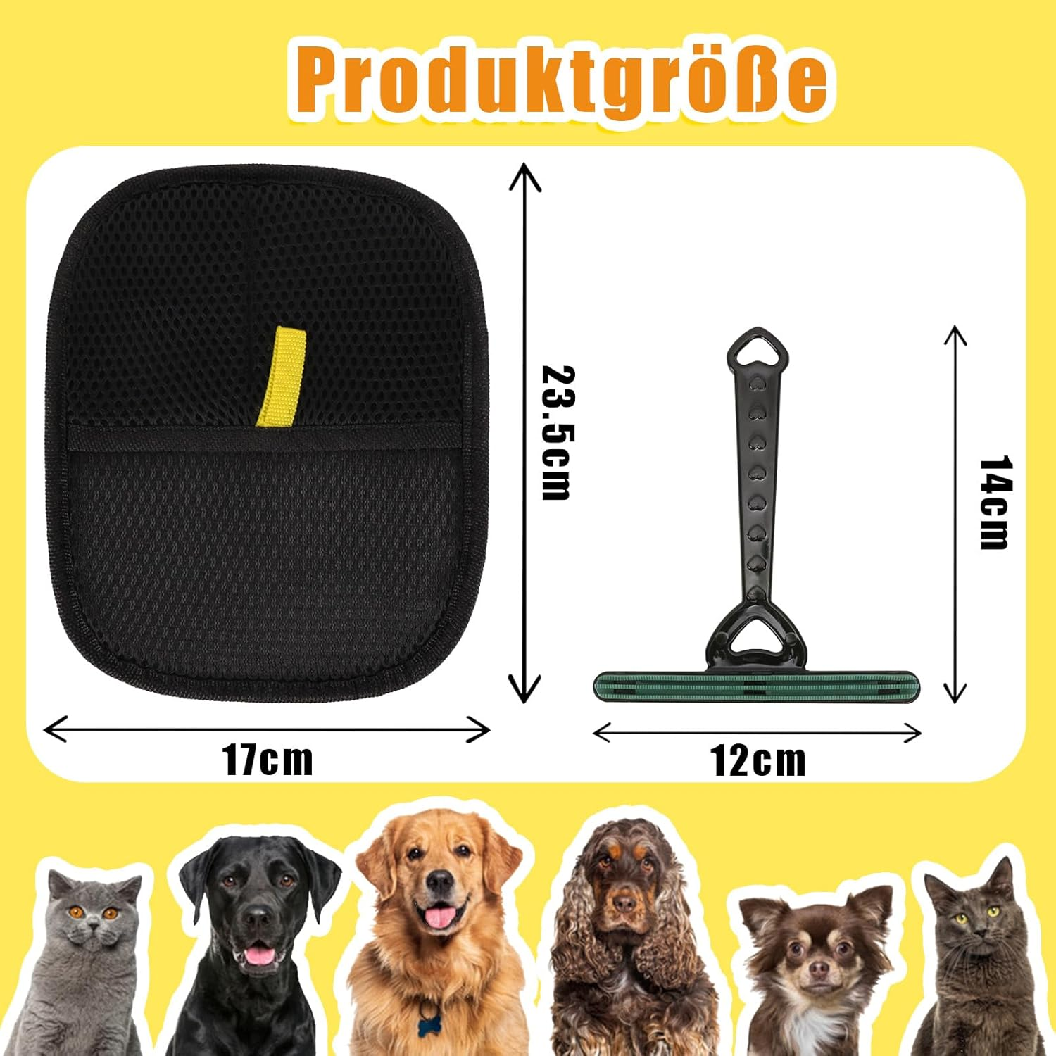 Zidoley Fur Magnet Pet Hair Brush Set, Double-Sided Fur Gloves, Lint Brush, Cat Hair Remover, Pet Hair Remover Glove, Clothes Brush, Dog Hair Brush, Cat Hair Brush, Cat Glove image number 5