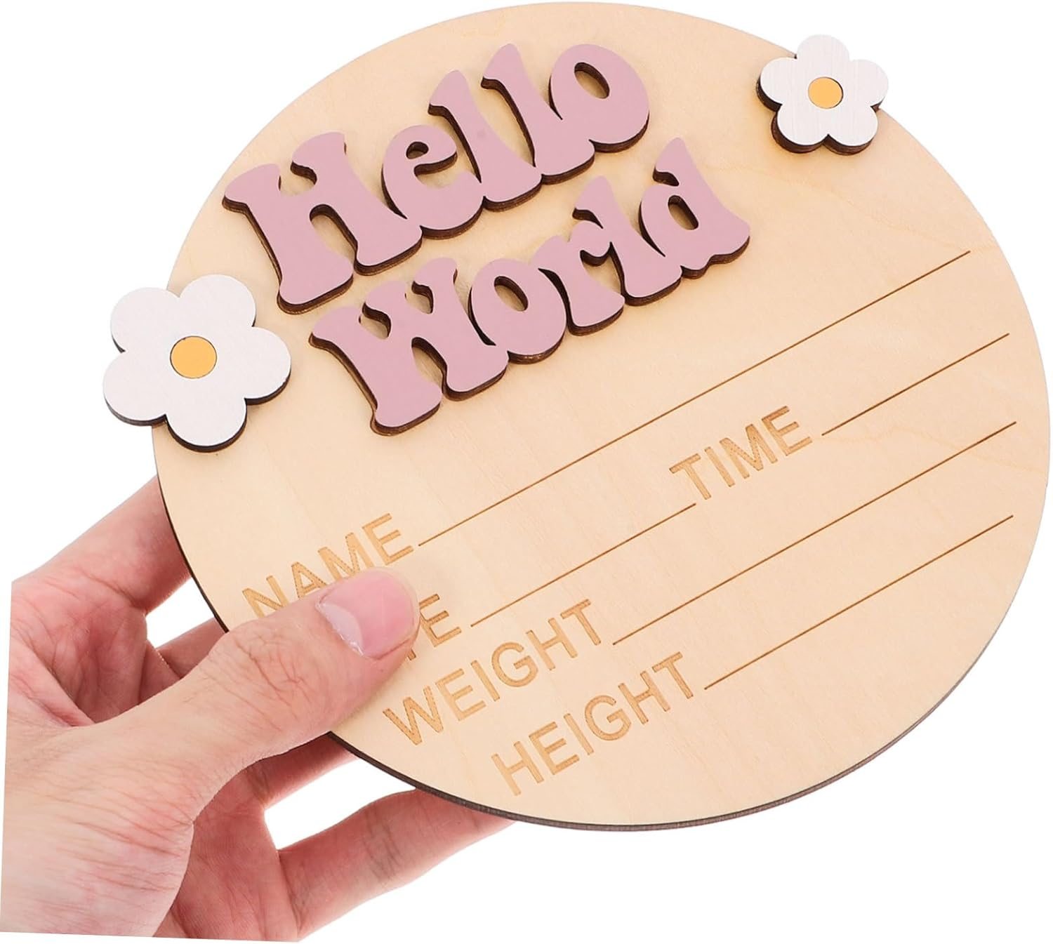 Milisten Growth Commemorative Card for Newborn Name Sign Announcement Board for Hospital Shower Decorations And - Multi image number 5