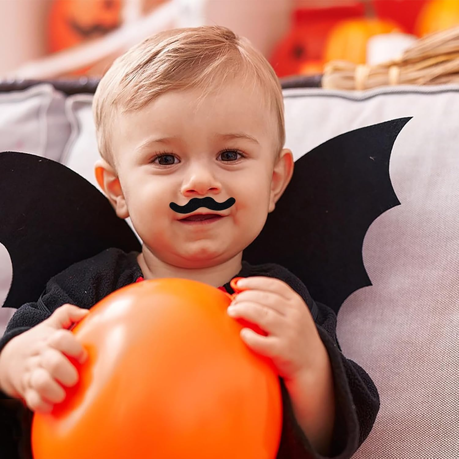 180 Pcs Fake Musta Che Bulk Stick on Moustache Realistic Self Adhesive Sticker Colorful Fake Beard Novelty Musta Che Stickers Black Costume Moustache Beards for Party Supplies Halloween School, image number 2