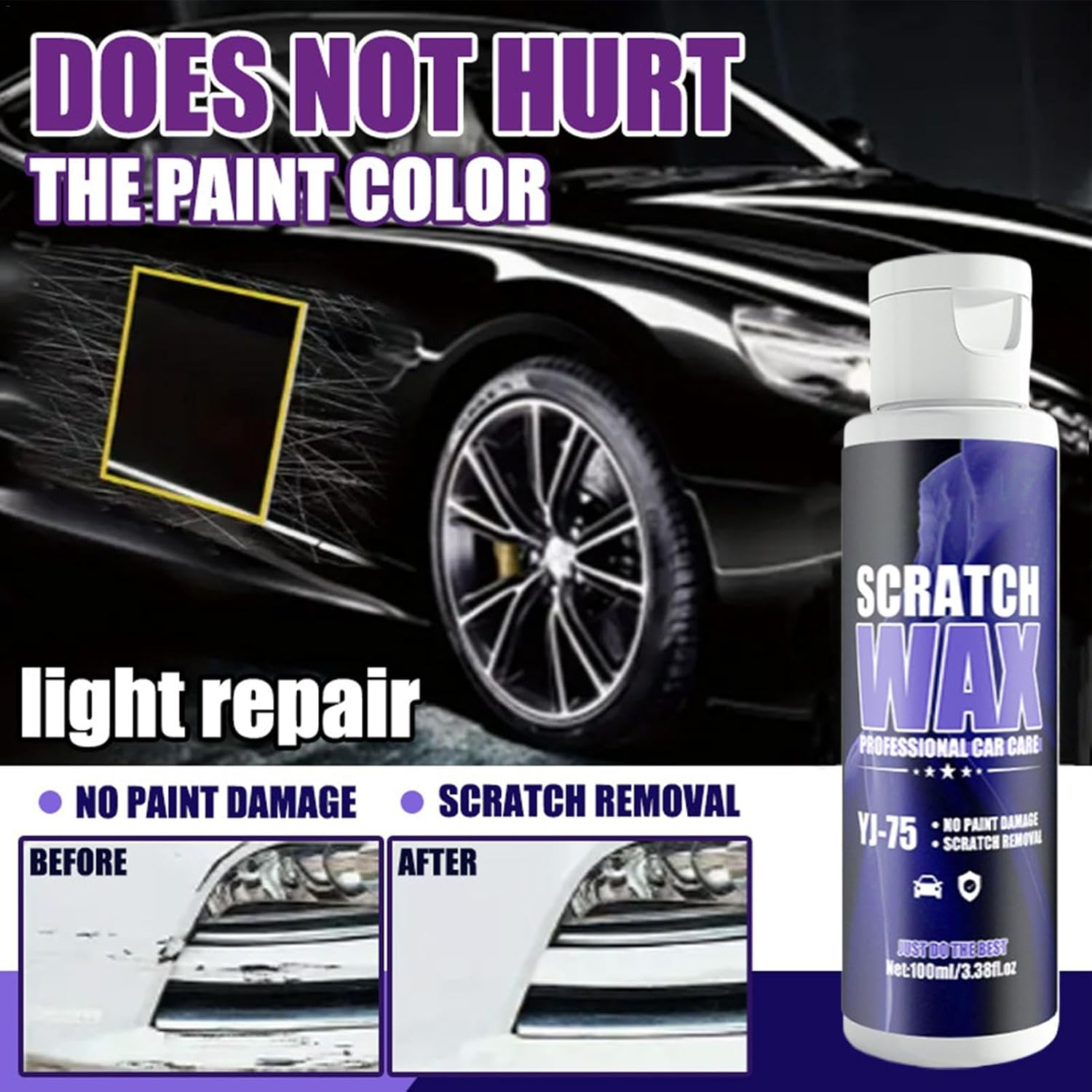 Car Paint Scratch Repair - Automotive Repair Remover 100Ml | Portable Polish Scratch Care, Long-Lasting Scratch Remover, Car Wax Repair Tools for SUV Sedans image number 6