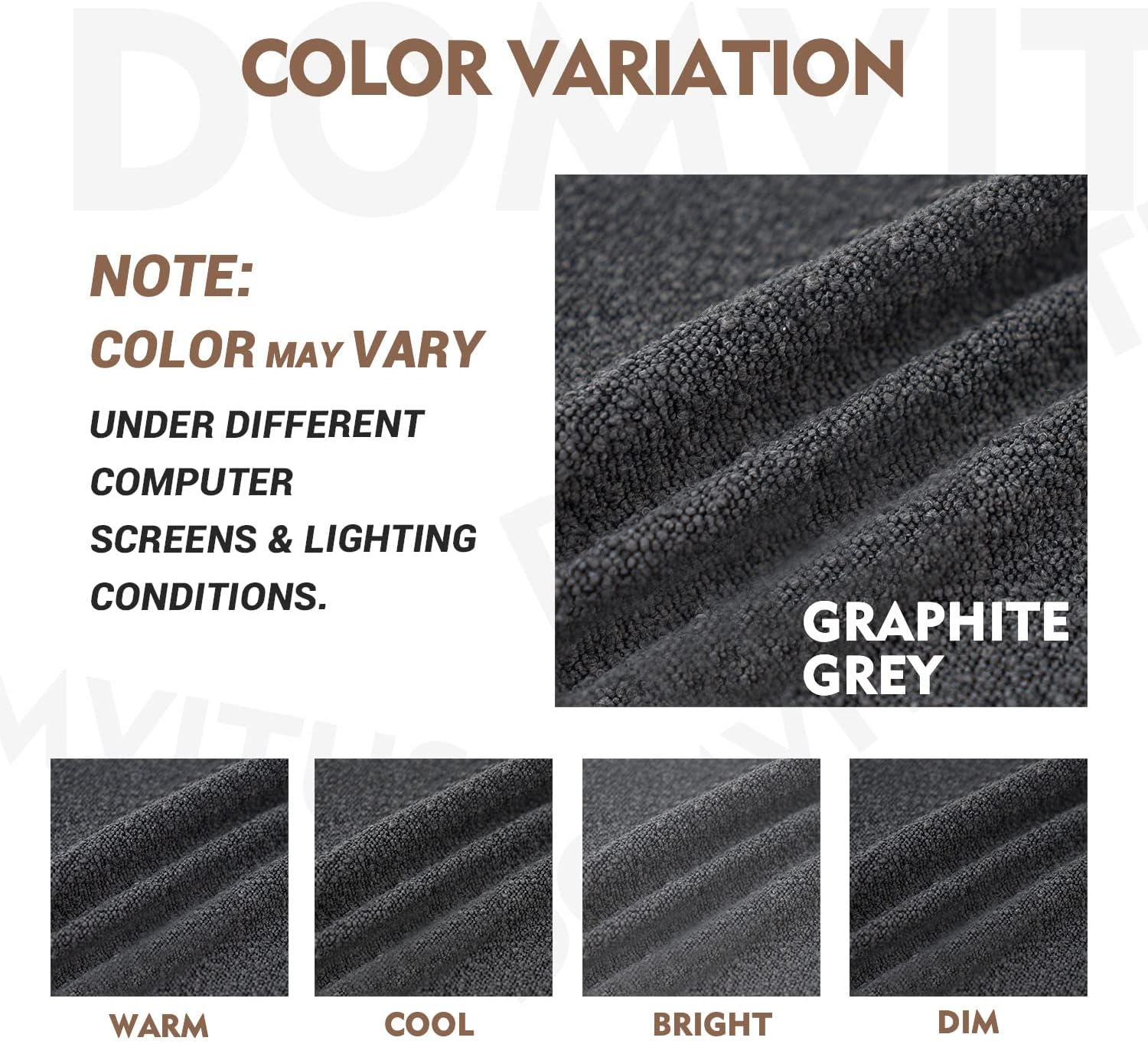 DOMVITUS Boucle Pillow Covers 20X20 Luxury Throw Pillow Covers Decorative Pillows for Bed Sofa Pillows for Living Room Accent Couch Pillows Soft Cushion Case, 1PC, Graphite Grey image number 5