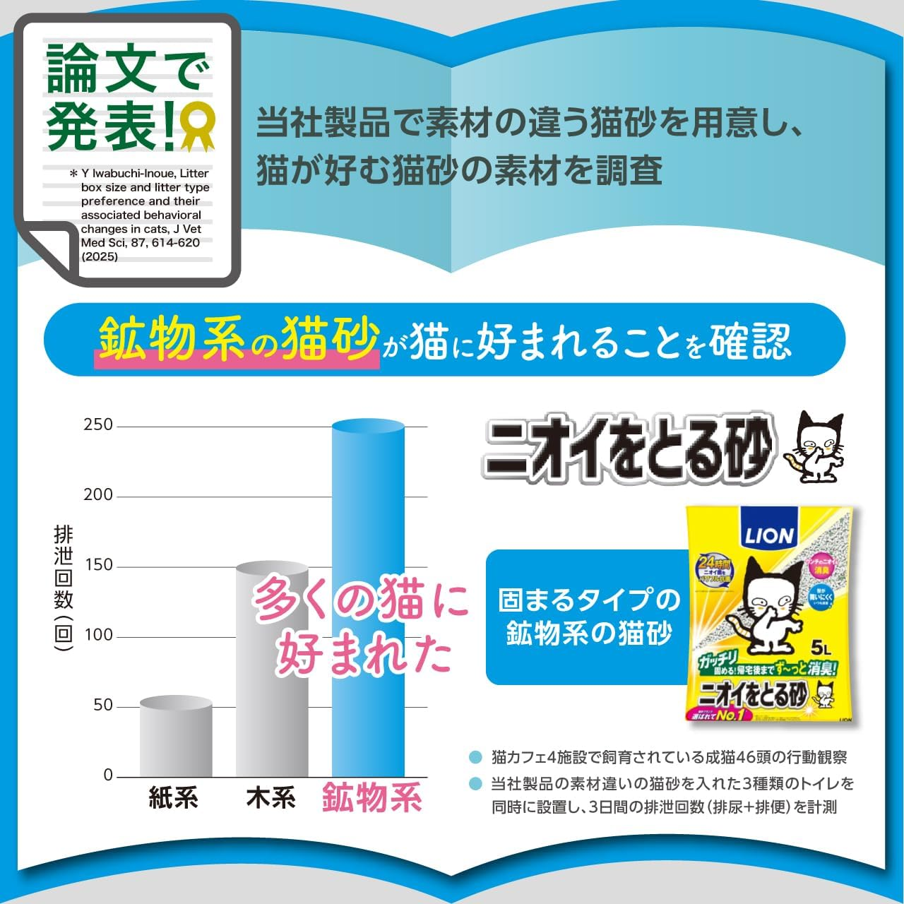 Lion Odor-Absorbing Cat Litter, 1.2 Gal (5.5 L) X 4 Bags (Sold by Case) image number 3