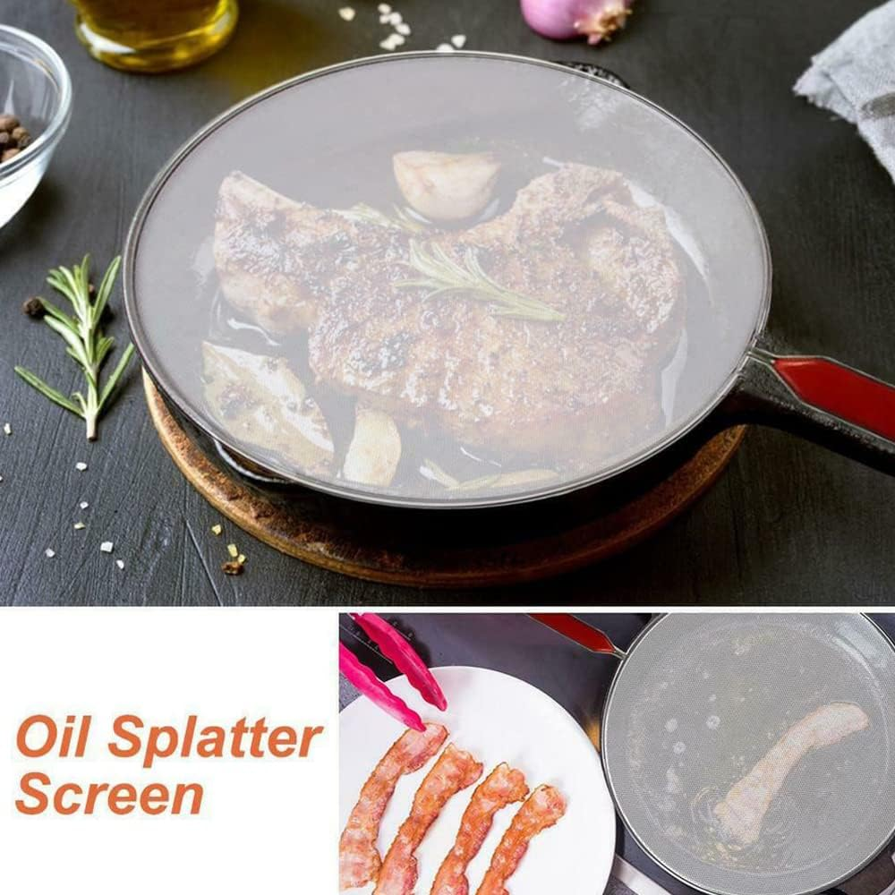 33Cm anti Splatter Guard Oil Net Splash Cover Pan Screen Kitchen Cooking Frying