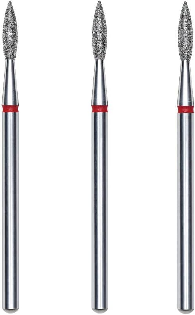 STALEKS PRO 3 Piece 2.1Mm X 0.8Mm Flame Shape Medium Grit Cuticle Cutter Set image number 3