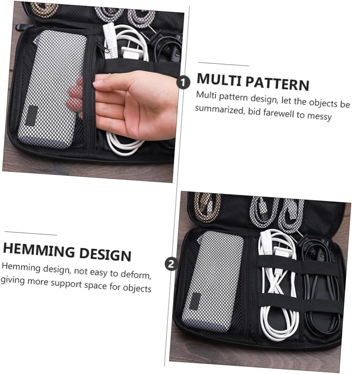 Homoyoyo Digital Storage Bag for Travel Wear-Resistant Electronic Accessory Bag Multifunctional Storage Case for Electronics Gadgets image number 1