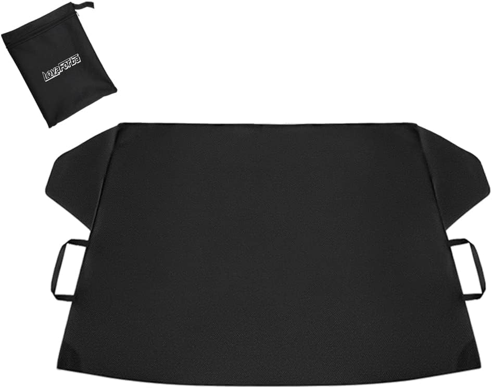 Loyaforba Car Magnetic Windshield Snow Cover for Ice, All Weather Application Windshield Cover, Snow and Wiper Protector for Most Cars, Suvs, Vans, Winter Car Front Window Accessories