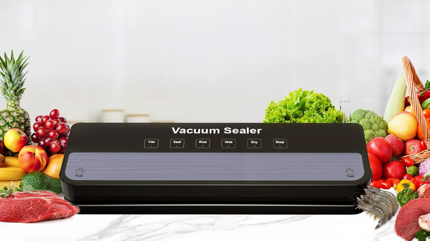 2025 Vacuum Sealer Machine Food Vacuum Sealer with 30Pcs Vacuum Sealer Bags for Food Storage Sealer Machine 6-In-1 for Dry/Moist Modes, Compact Design (AU PLUG) image number 6