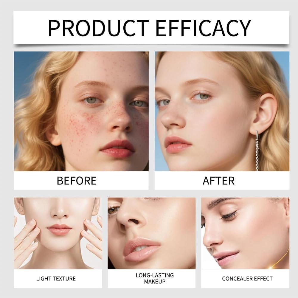 Depehelp Color Changing Cover Cream Stick, Coverage Moisturizing Makeup Base with Detachable Brush, for Quick Daily/Travel Touch-Ups, Fits Various Skin Tones (Natural) - Natural image number 4