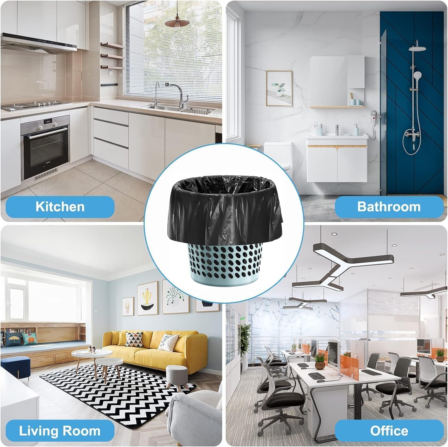 80 Portable Toilet Bags, Camping Toilet Bags, Biodegradable Porta Potty Bags, 8 Gallon Trash Bags Garbage Bags, Thickened Toilet Waste Bags Bucket Toilet, Compostable Bags image number 5