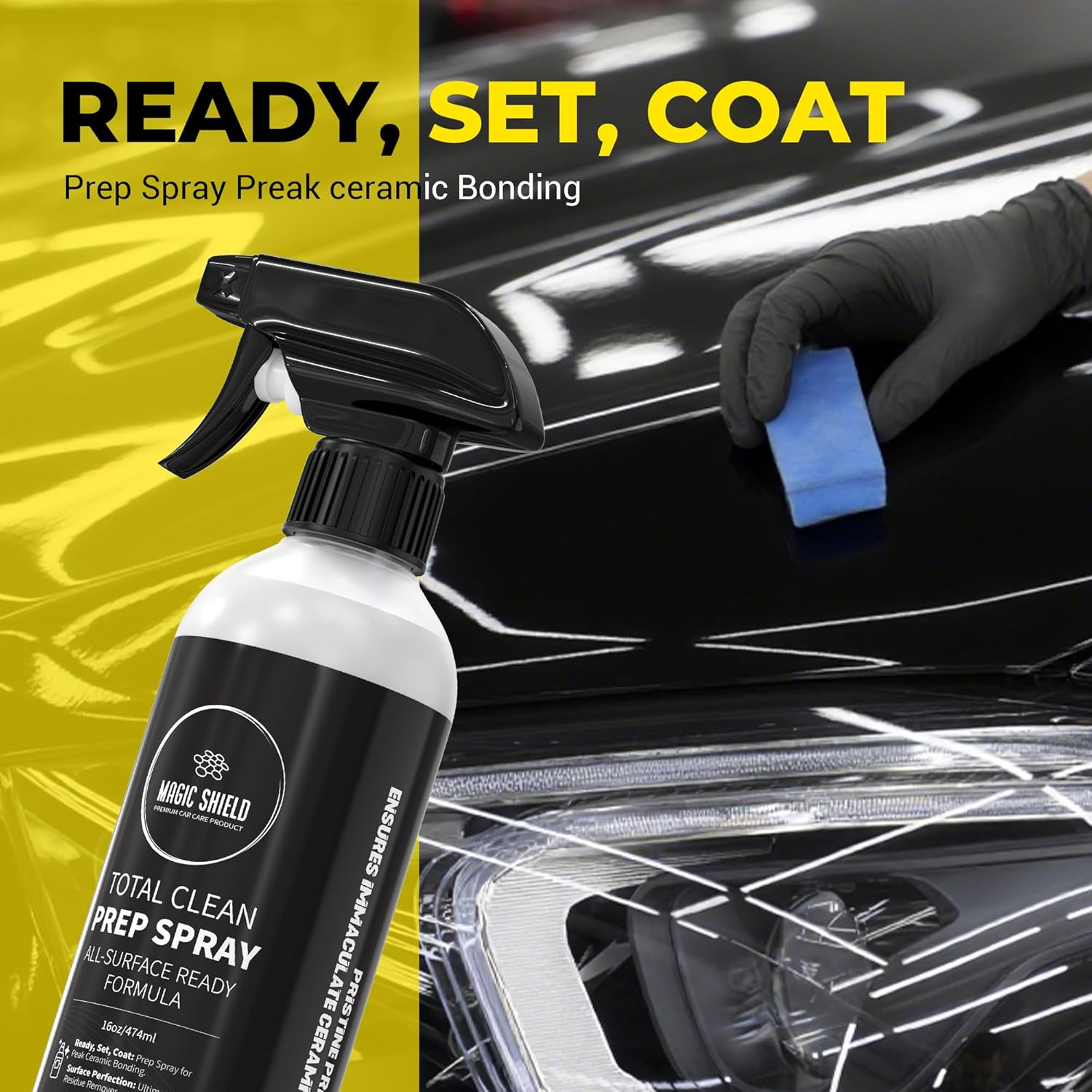 Prep Spray for Cars - 16Oz | Ideal for Ceramic Coating Prep, Wax & Grease Remover for Auto Detailing | Ultimate Surface Cleaner - Wash after Use image number 5