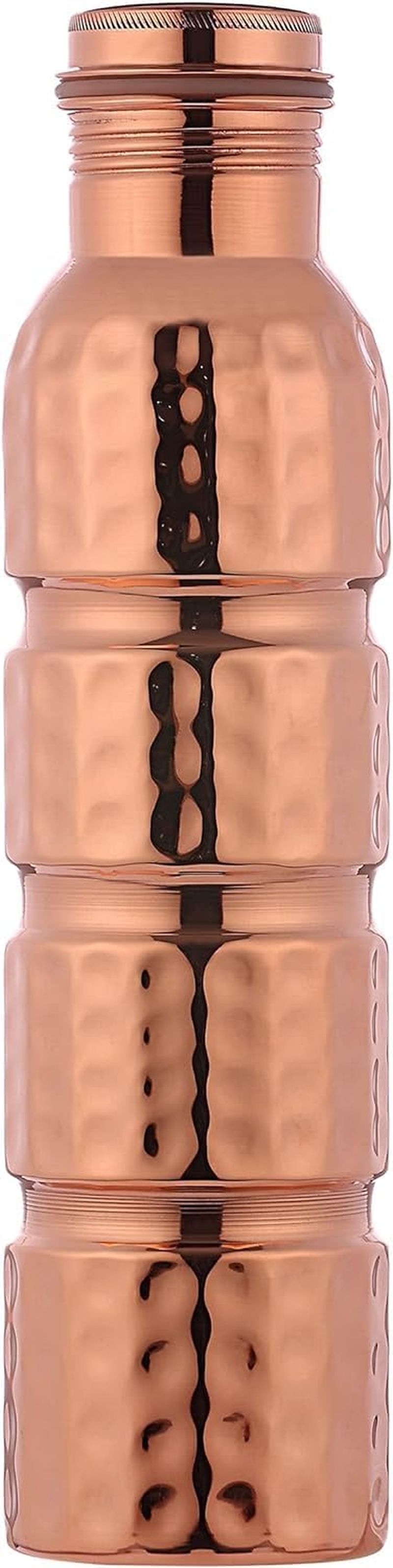 Healthgoodsau - Hammered Pure Copper Copper Water Bottle, UNLINED, UNCOATED and LACQURED-FREE for Ayurvedic Benefits 1000 Ml Capacity image number 6