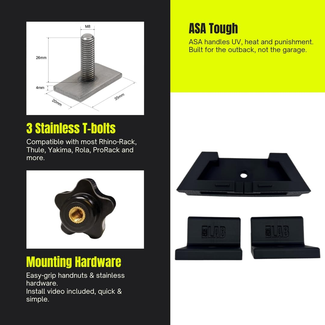 Starlink Mini Flat Roof Rack Mount | 4X4 LAB Australian Made