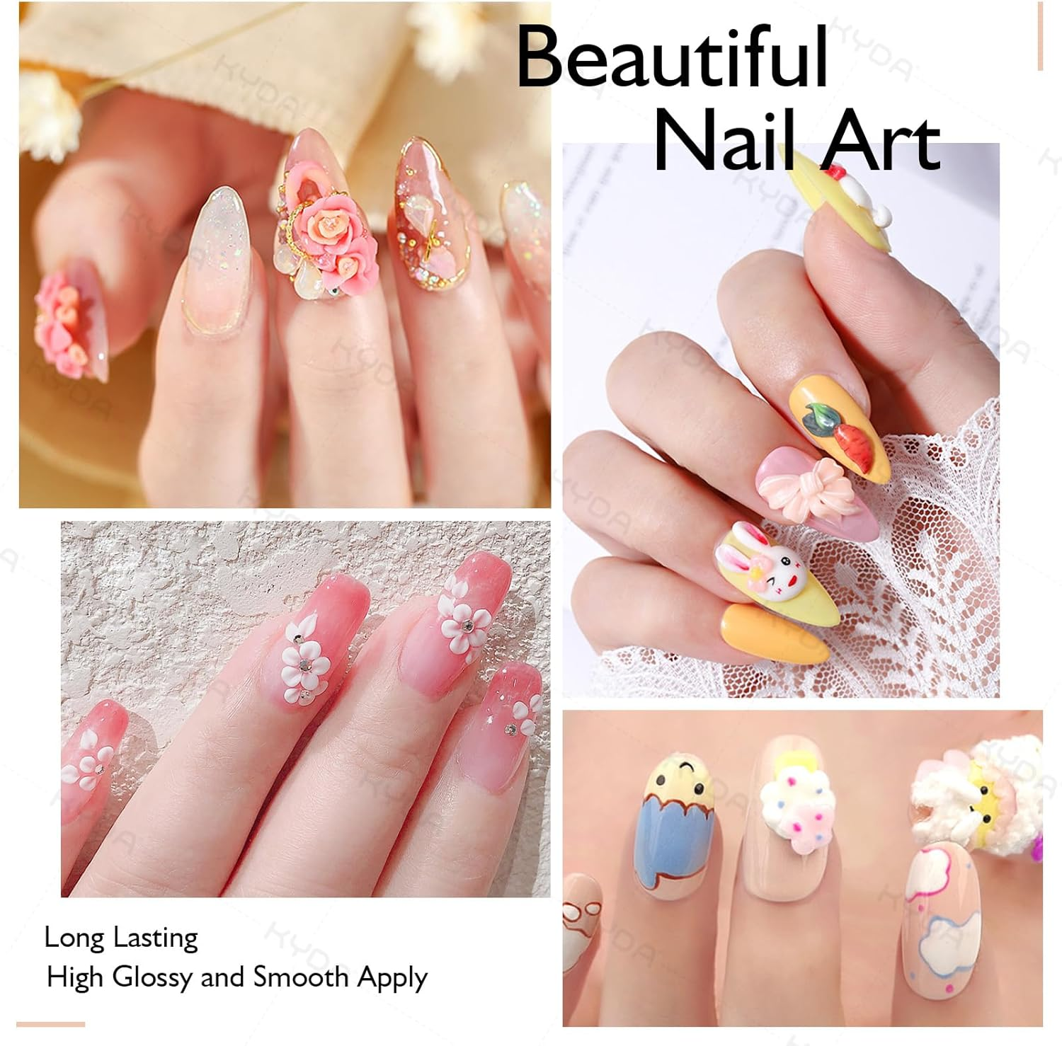 Ownest 12 Colors Sculpture Painting Nail Gel Set,3D Nail Carved Gel Sculpture Creative Painting Glue Soak off Uv,With 1 Carved Painting Pen-5G image number 5