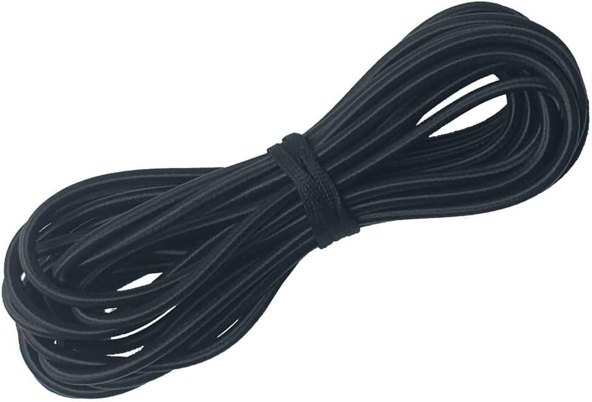 1/8-Inch (3Mm) Black Heavy Stretch round String Elastic Cord (Cut of 10 Yards) - Black image number 3