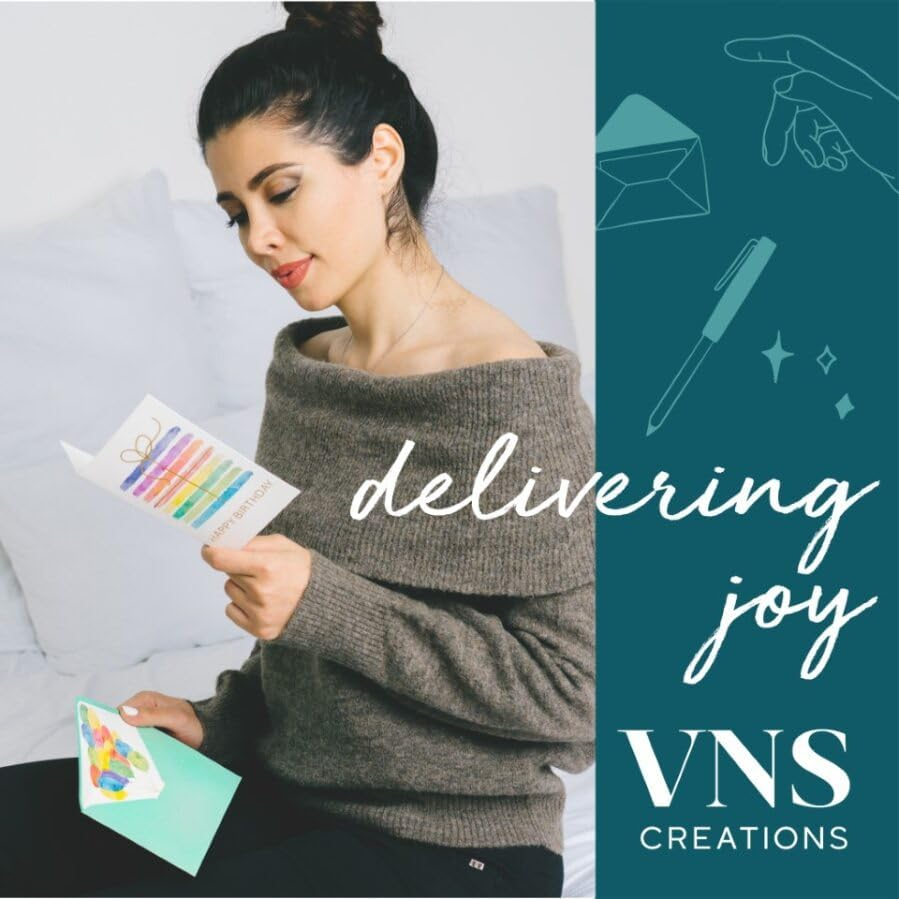 VNS Creations 100 Happy Birthday Cards, Assorted Watercolor & Gold Foil Blank Birthday Notes Pack, Bulk Boxed Assortment Set of Greeting Note Cards W/Envelopes & Stickers image number 1