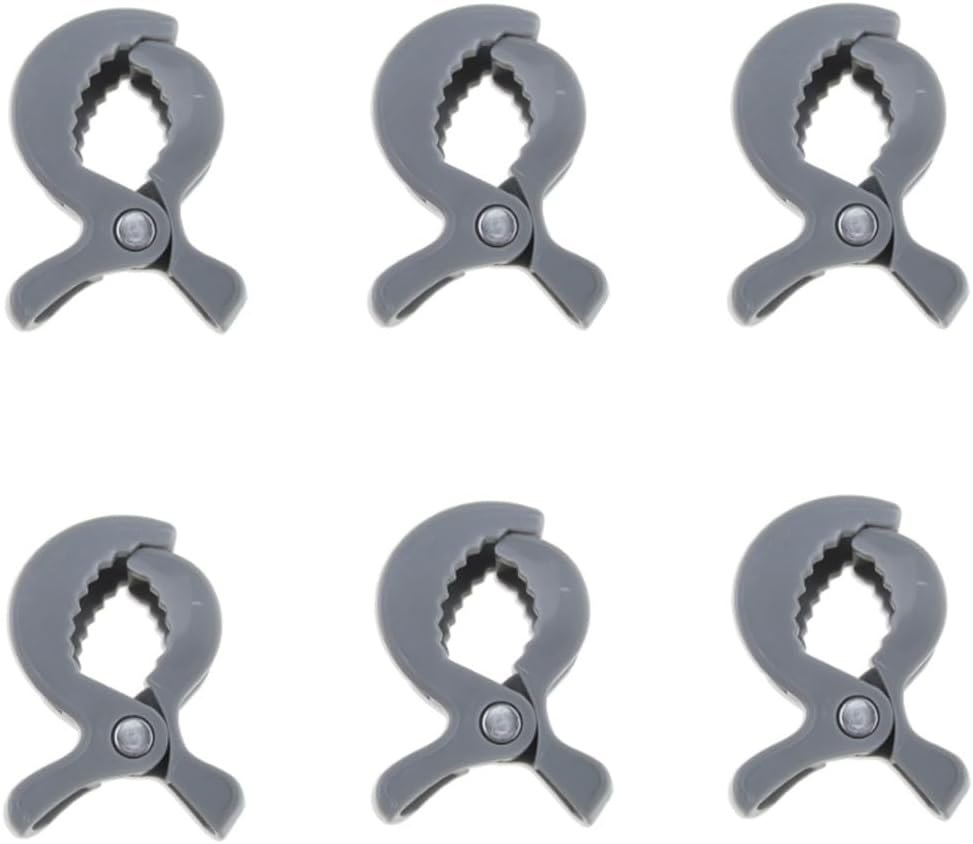 Cuicanfla Mosquito Net Clips, Sun Shade to Canopy, 6 Pcs Stroller Pegs Clips, Universal Buggy Pram Pegs to Hooks Muslin and Toys,Pram Toy Holder, Car Seat Cover Clips,Nursing Cover Clip,Universal Fit