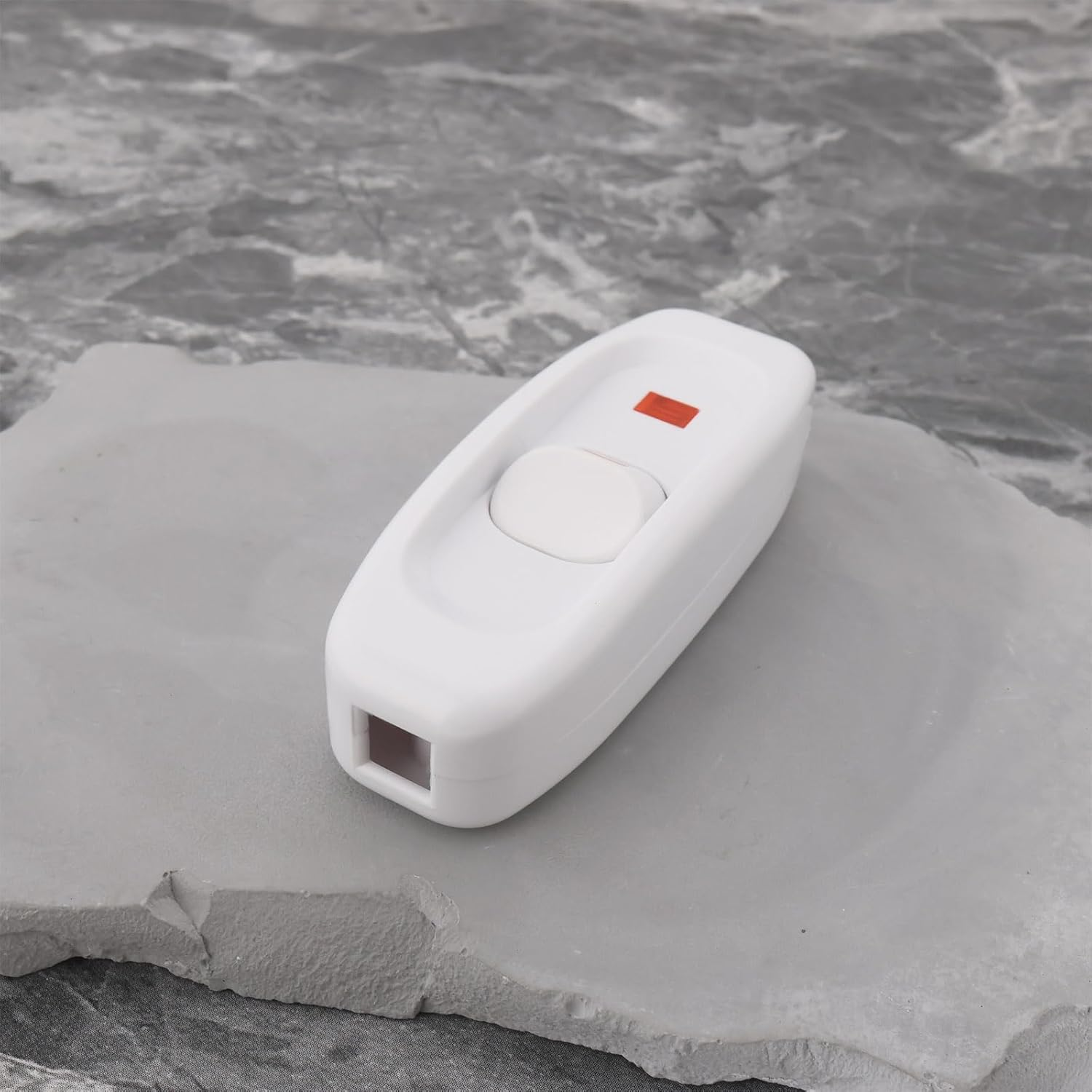 VGOL 4Pcs Inline Cord Switch Feed-Through Rocker Switch 110-250V 10A Cord Cable Switch Suitable for Table Lamp Mirror Lamp Wall Lamp, White image number 2