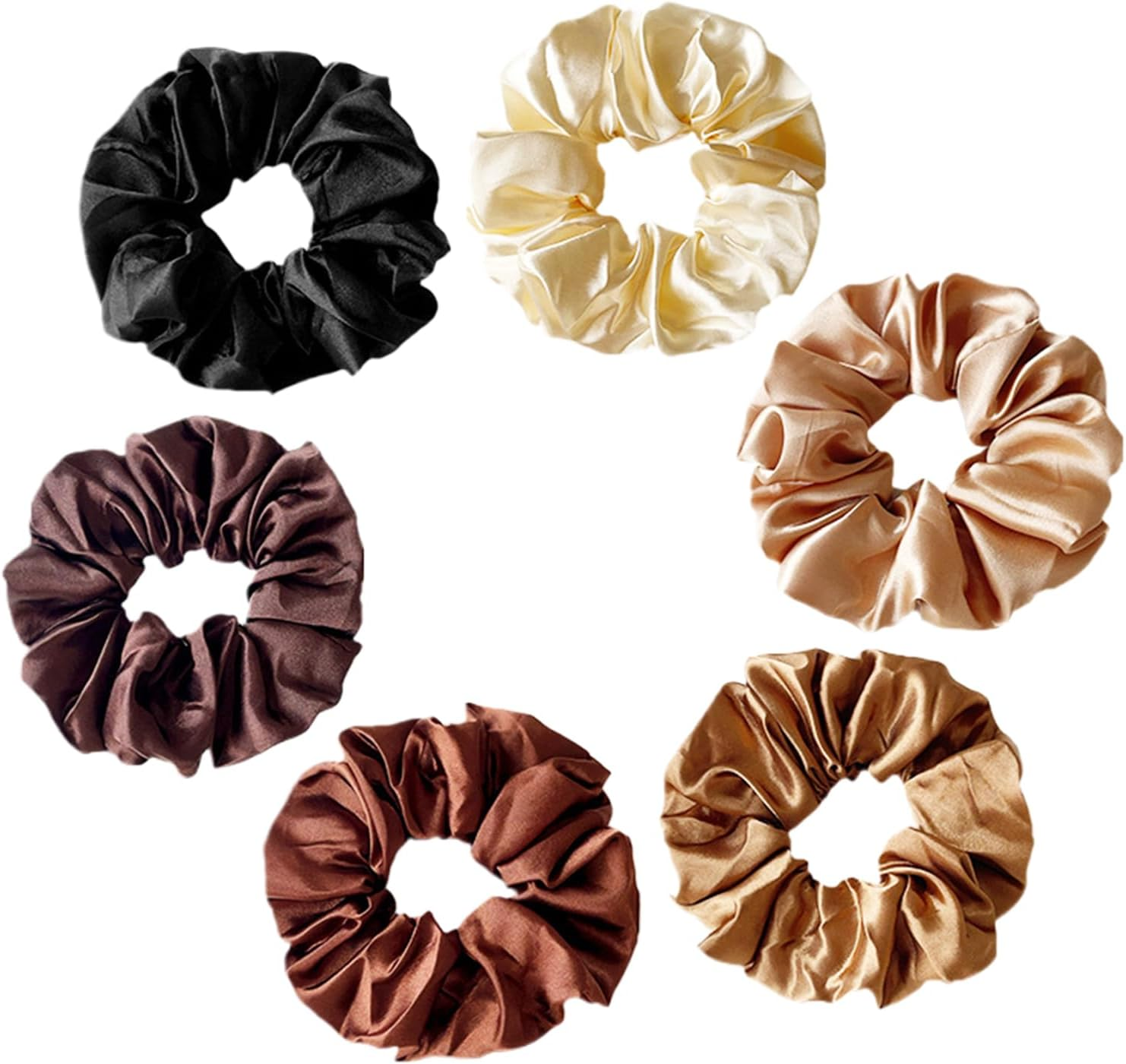 Tiyiyok Pack of 6 Women'S Hair Bands, Hair Accessories for Women, Scrunchies, Lightweight, Soft and Comfortable, Reduces Pulling and Damage to the Hair, Satin Hair Band image number 3