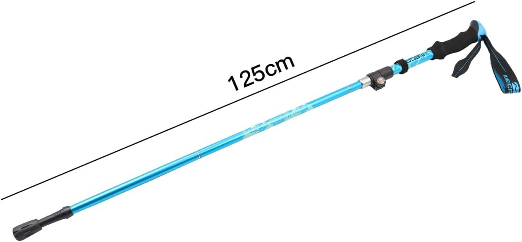 NUZAMAS Folding Cane Portable Walking Stick Climbing Stick Walking Aid Aluminum 110-125Cm Adjustment Blue Five-Section Telescopic Cane for Outdoor Travel Climbing image number 1