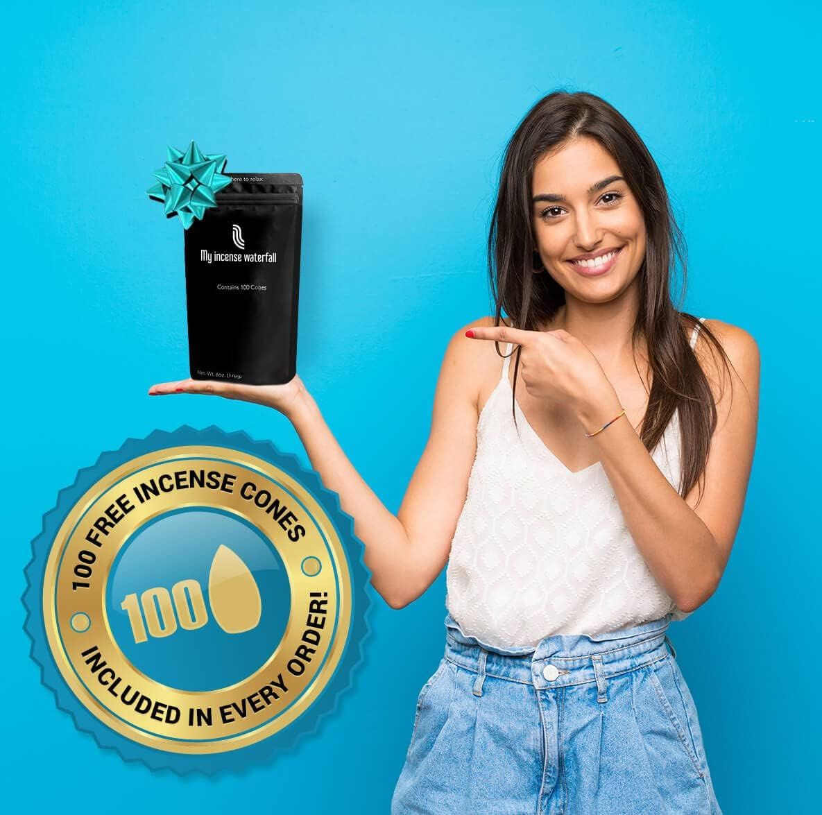 My Incense Waterfall Backflow Incense Burner with 100 Incense Cones - Ceramic Backflow Incense Holder for Relaxation & Meditation - Aromatherapy Home Decor Ornament image number 2