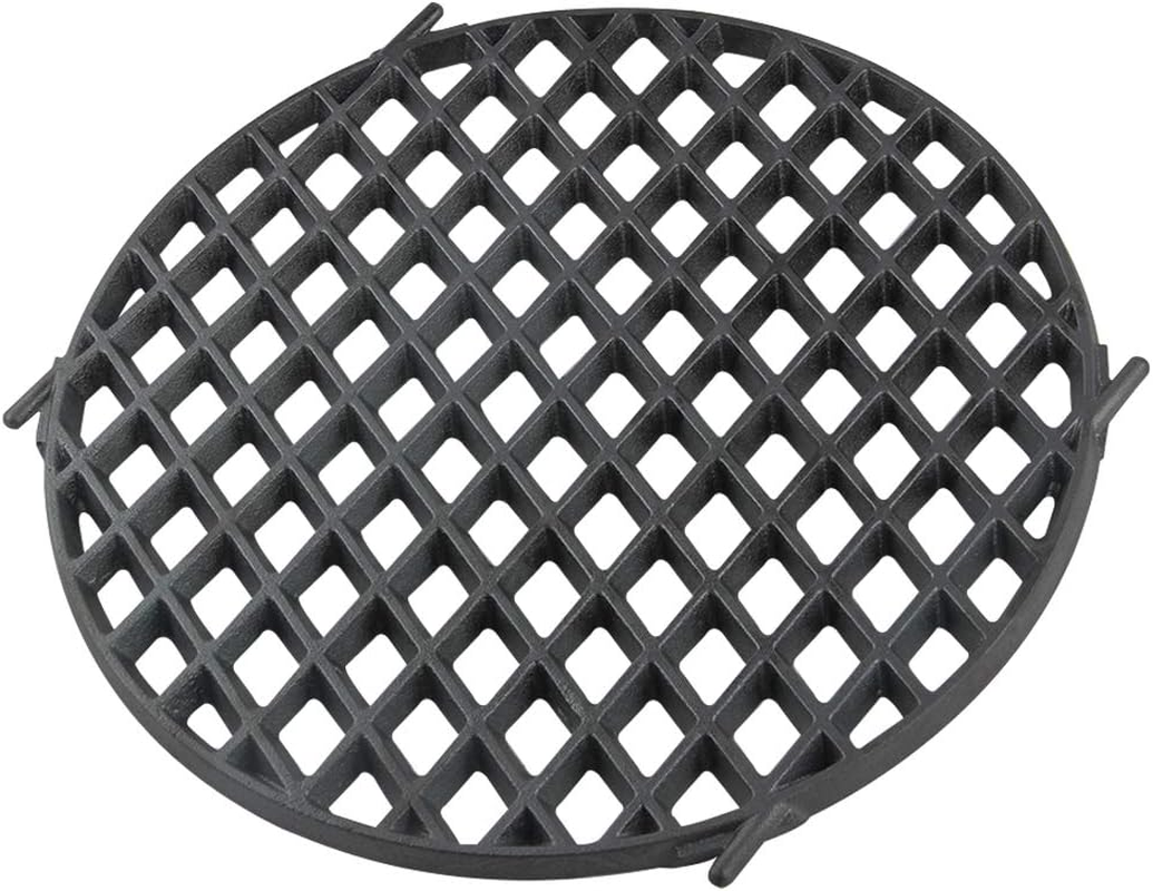 Mydracas Cast Iron Sear Grate for Weber 8834 Gourmet BBQ System 22.5" Weber Charcoal Grills,12-Inch Diameter Pre-Seasoned image number 1