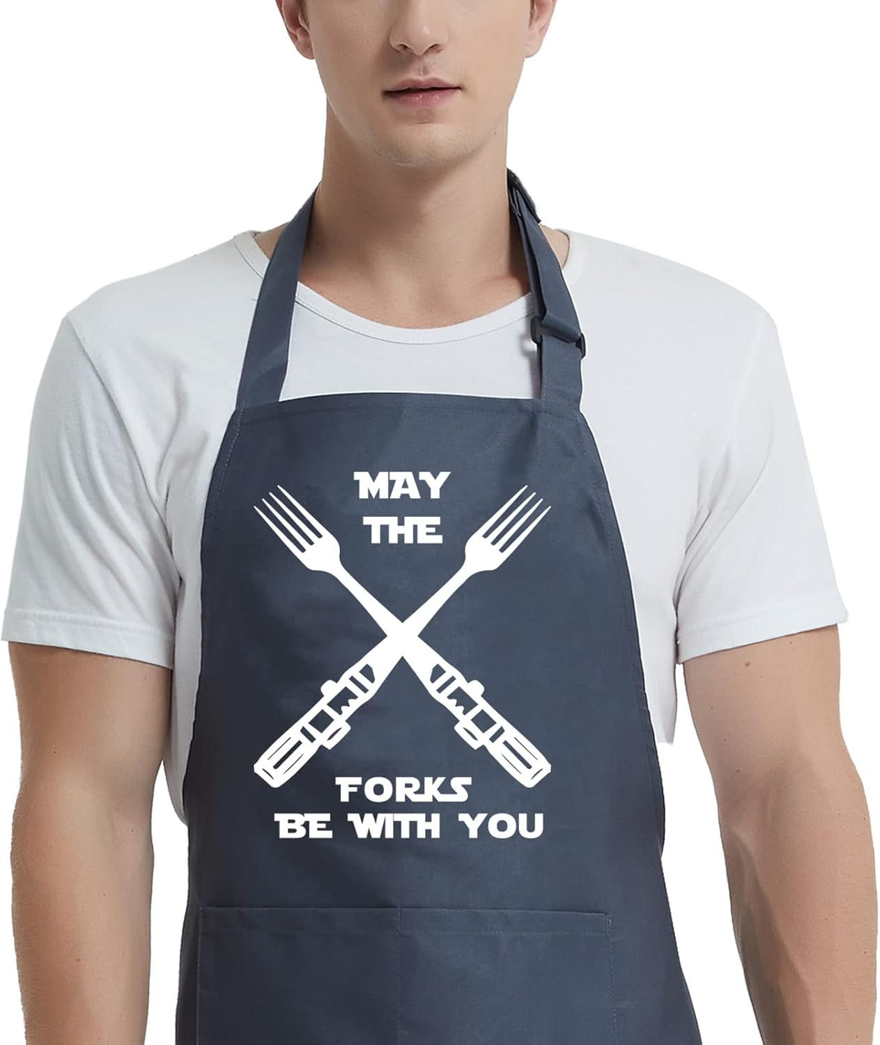 Cooking Aprons for Men Women, Kitchen Chef Apron, BBQ Grilling Gifts for Husband Dad