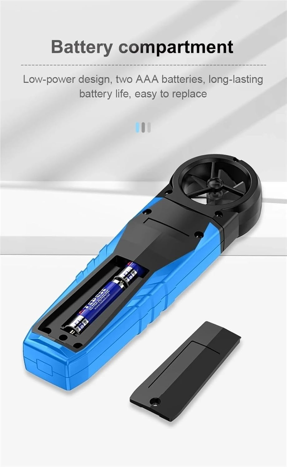 LCD Digital Anemometer Handheld Wind Speed Meter 360 Rotation for Uring Wind Speed, Wind Direction and Temperature image number 4
