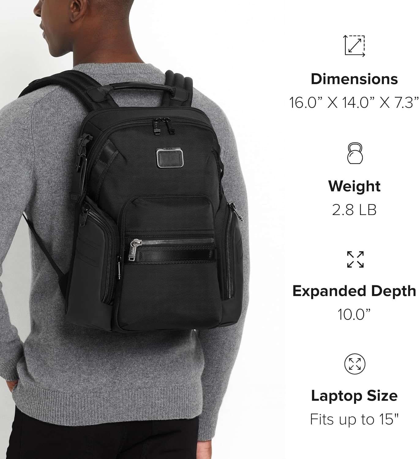 Tumi 0232793 Men'S Backpack Official Authentic ALPHA Bravo "Navigation" Backpack