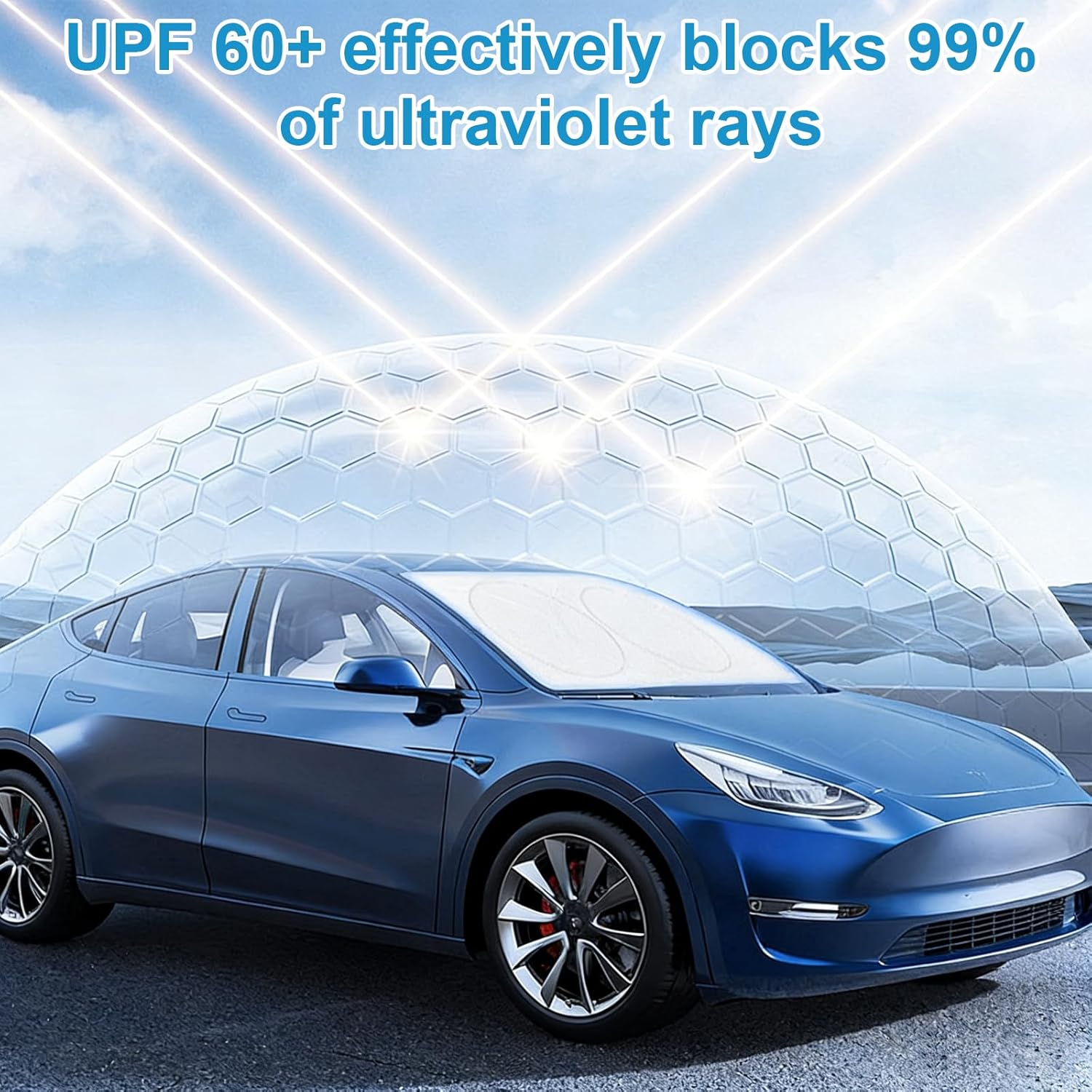 Rhoyee Foldable Car Sun Shade | Universal Windshield Sunshade & UV Protection Visor | Heat Shield for Car Dashboard and Interior image number 3