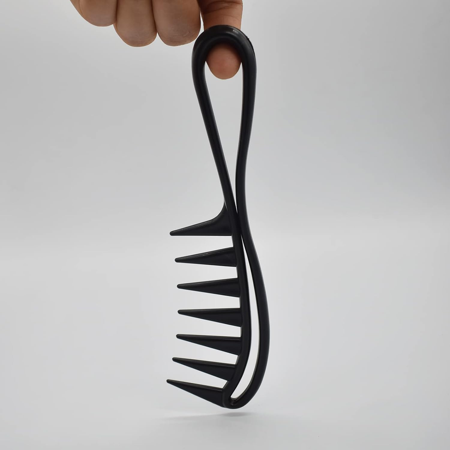 Professional Wide Tooth Shark Combs, Curly Hair Comb, Afro Hair Comb, Large Hairdressing Comb for Salon Barber Comb Hair Styling Comb, Black image number 5