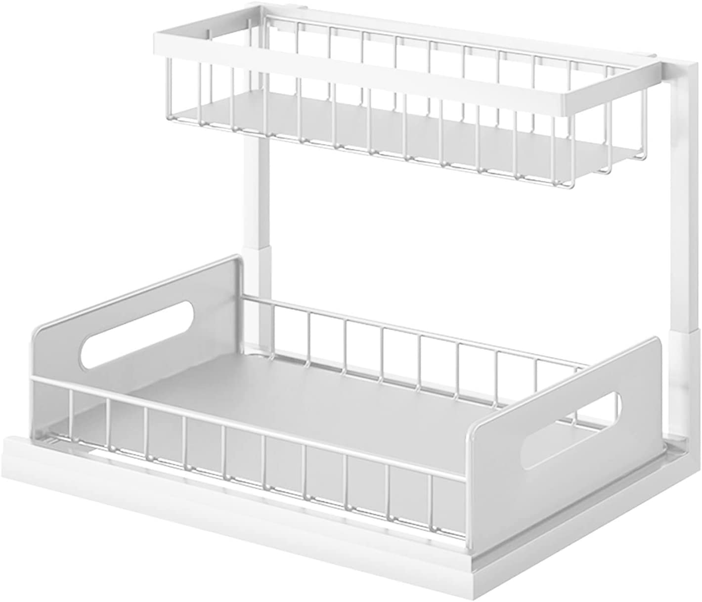 Kitchen Storage & Organisation, under Sink Storage,2 Tier under Sink Organiser, Sliding Cabinet Drawer Storage with Non-Slip Pads,Multi-Purpose under Sink Shelf Organizer image number 1