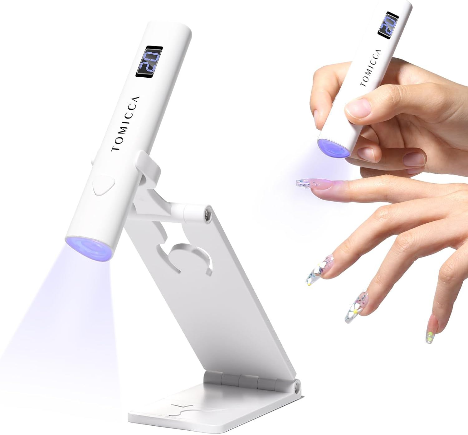 TOMICCA Short Almond Matte Nail Tips & Nail Glue Kit, 150 Pcs Full Coverage Soft Gel Nail Tips, No File, 8Ml Nail Gel Glue Soak off UV Lamp, Nail Tip Glue Set for Quick Nail Extension, Nail Salon