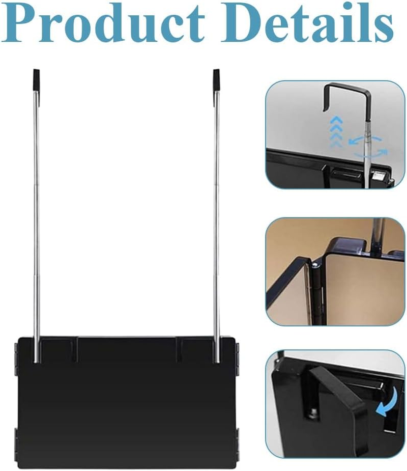 Portable Cosmetic Mirror,360&deg; Trifold Mirror,3 Way Portable Folding Vanity Mirror, Height Adjustable Telescoping for Makeup, Hair Styling, and Grooming for Home and Salon image number 1