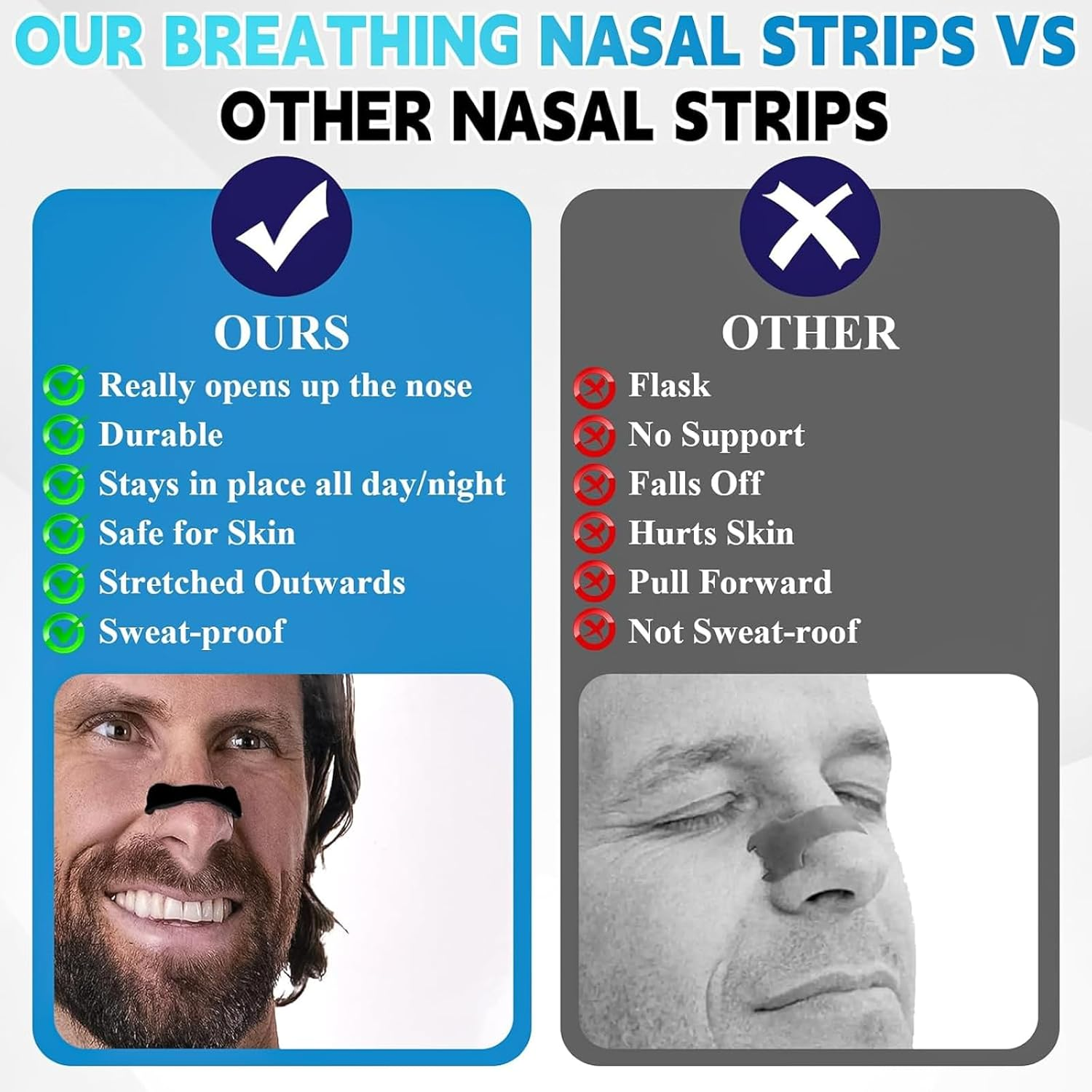 Breathing Nasal, Nasal Strips Starter Kit,Nose Strap for Breathing、Skin Safe Nasal Strips、 Reducing Snoring and Improving Sleep Quality，Suitable for Hotels/Families/Travel image number 3