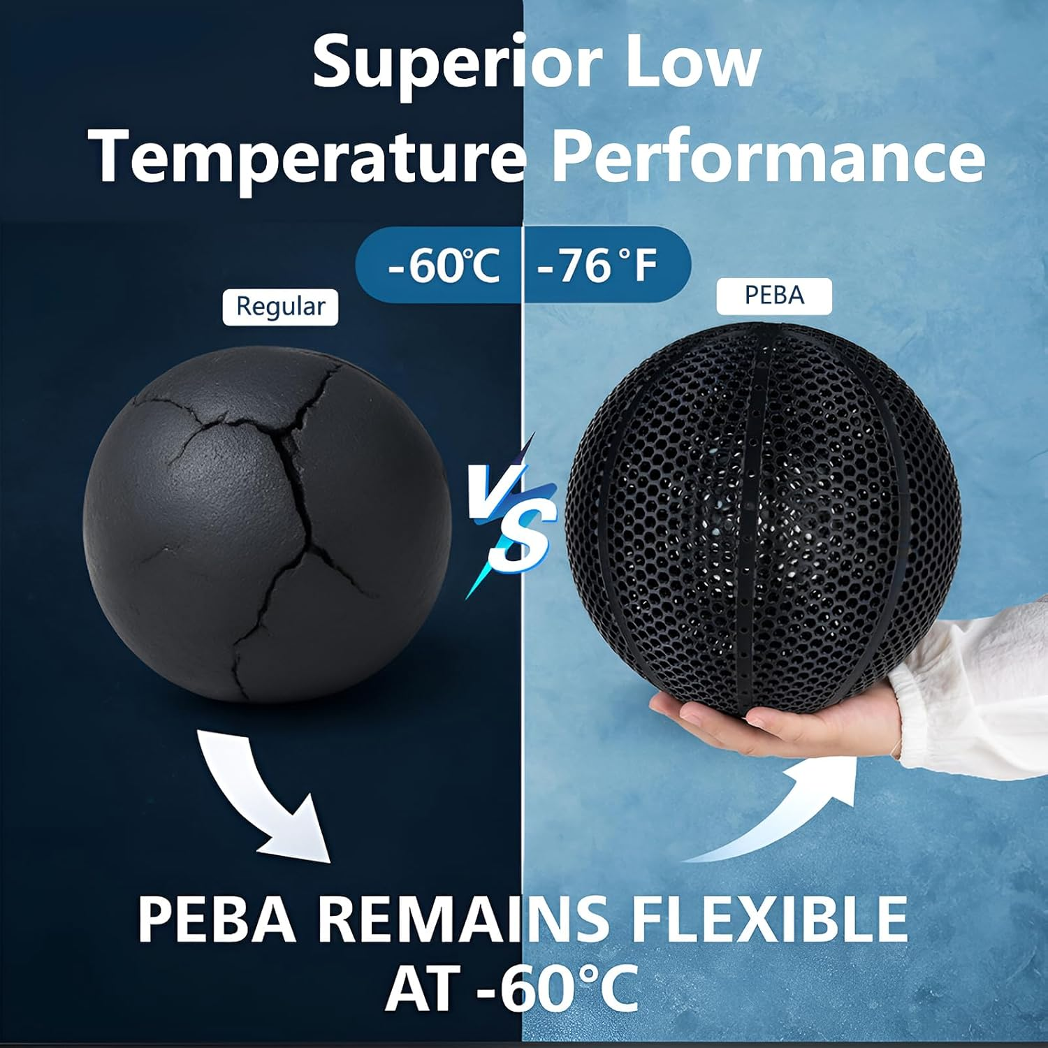 Siraya Tech Rebound PEBA 95A Flexible Filament, the Super TPU | 78% Energy Return & 20% Lighter | Nylon-Based Strength for Sports & Robotics | 1.75Mm 3D Printer Filament (Black, 800G) image number 3