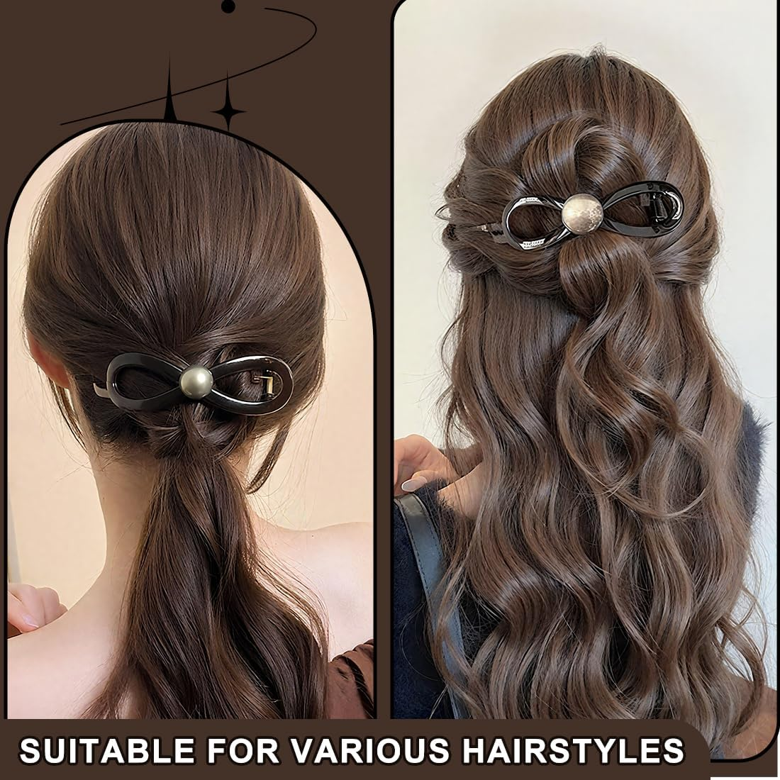 IKOPFLN 2 Pieces Flat Hair Claws for Thick Hair for Women Hair Claws for Thin Hair Duck Bill Hair Clips Matte Hair Clips Large Hair Clips image number 6