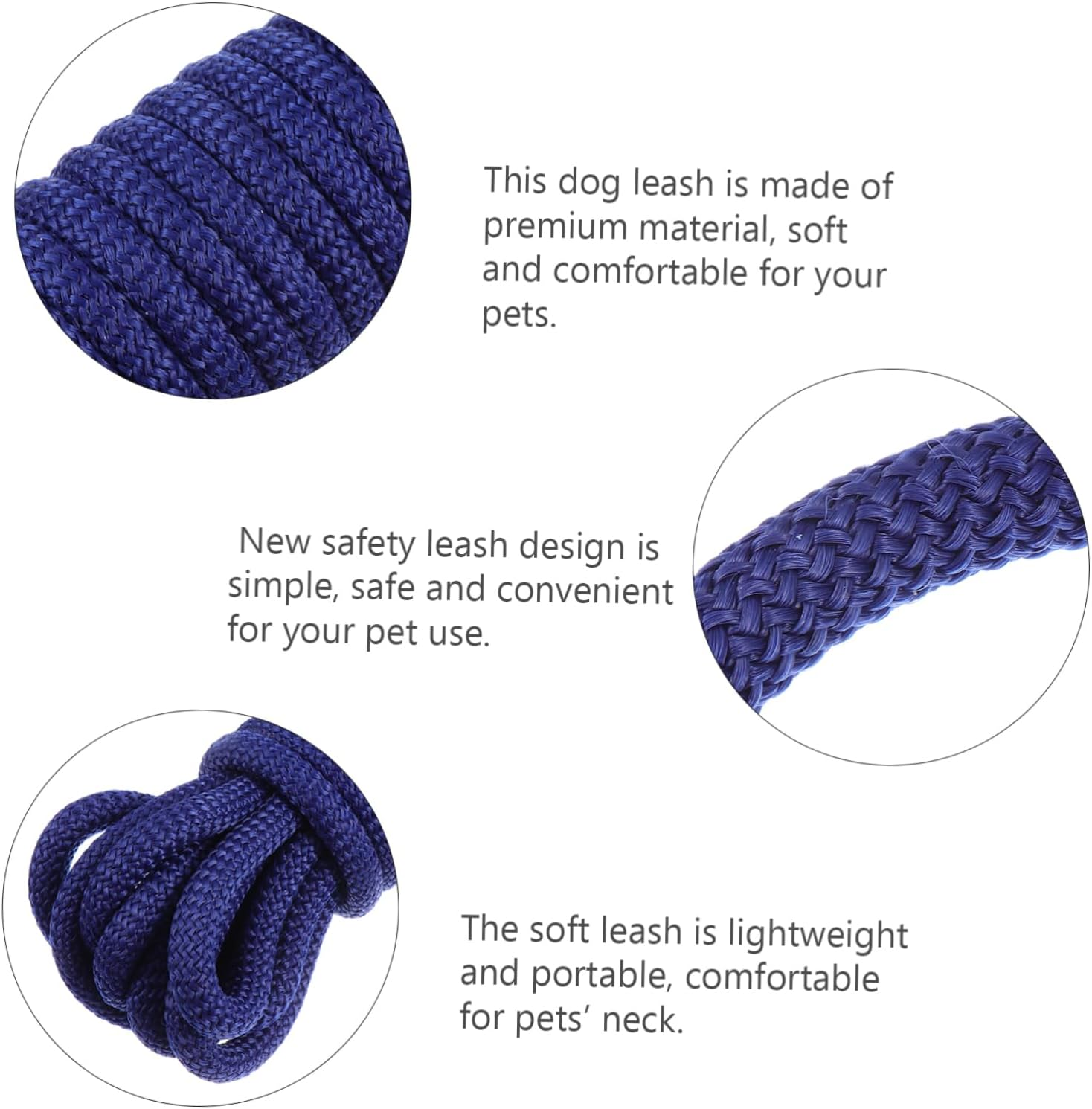 Thick Dog Leash for Outdoor Training Bite Resistant for Walking Running Hiking Camping Large Breeds Provides Control Safety