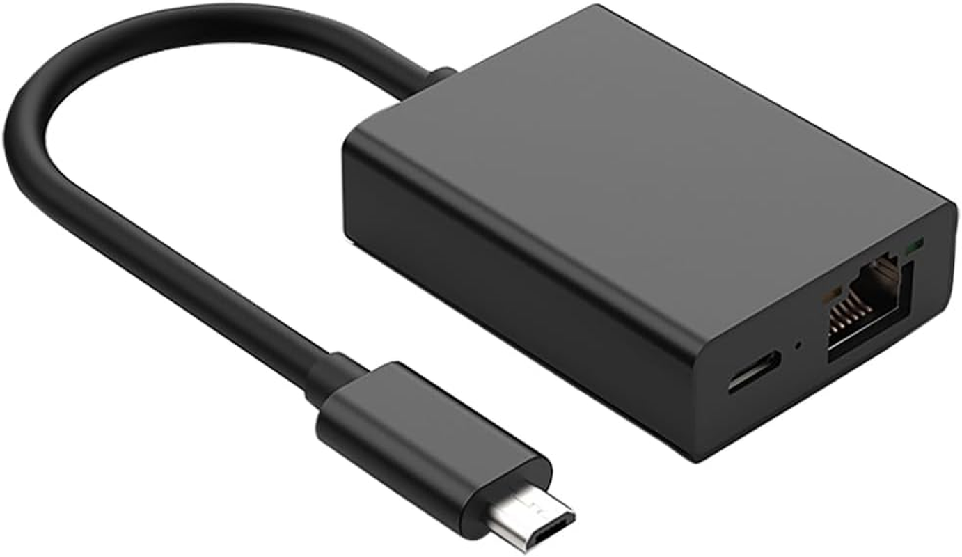 Micro USB to Ethernet Adapter 2 in 1 Micro USB to RJ45 Adapter with 5W Type C Charging Port Supports 100Mbps for Android Tablets (6.0+) & Phones image number 4