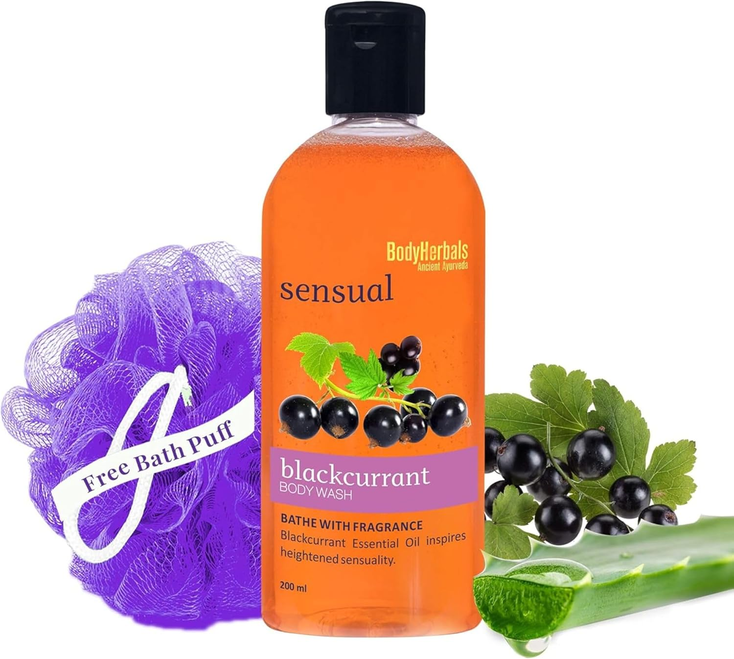 Bodyherbals Sensual, Blackcurrant Body Wash with Skin Conditioners (200Ml) Beauty, Bath & Shower, Soaps & Body Washes, Body Wash Gels