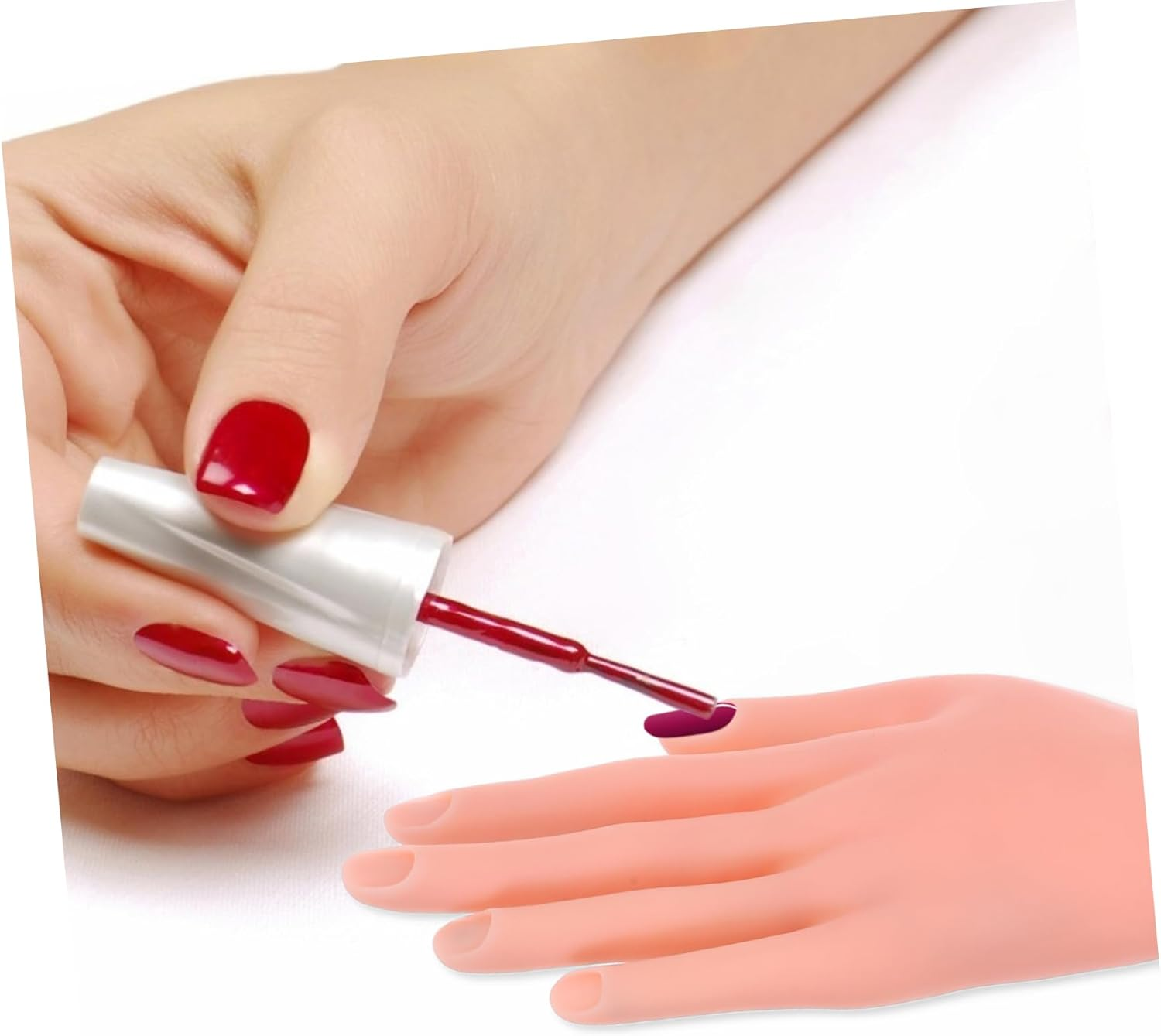 Gogogmee Flexible Manicure Practice Hand Model Nail Art Fingers Training Tool Reusable Fake Hand image number 2