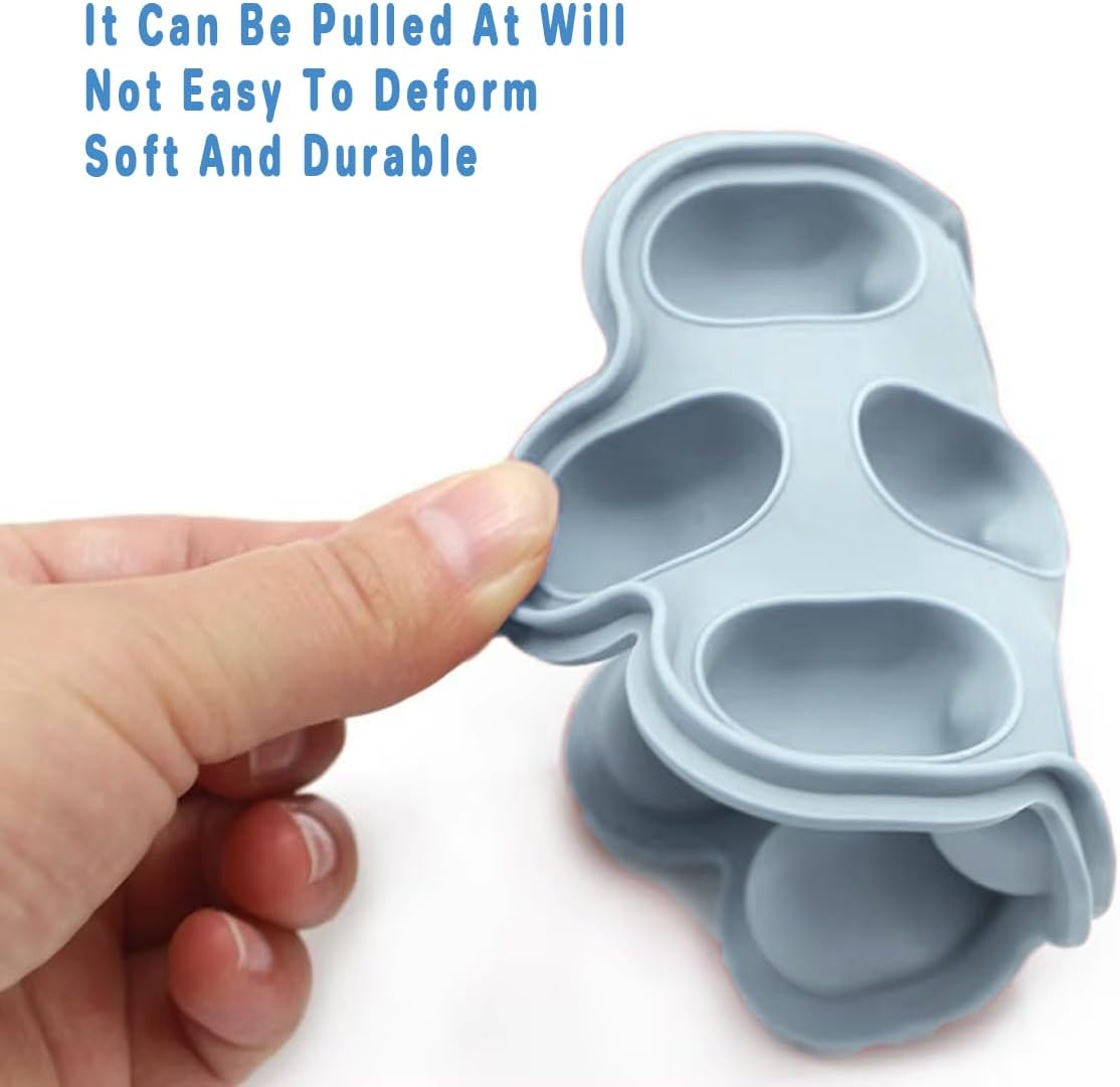 AIMALL 6 PCS Food Grade Silicone Ice Cube Tray, Bite Size Snack Molds for Fruits and Vegetables, Supplemental Feeding Accessory &ndash; Dimensions 6.2 X 3.6 Inches image number 4