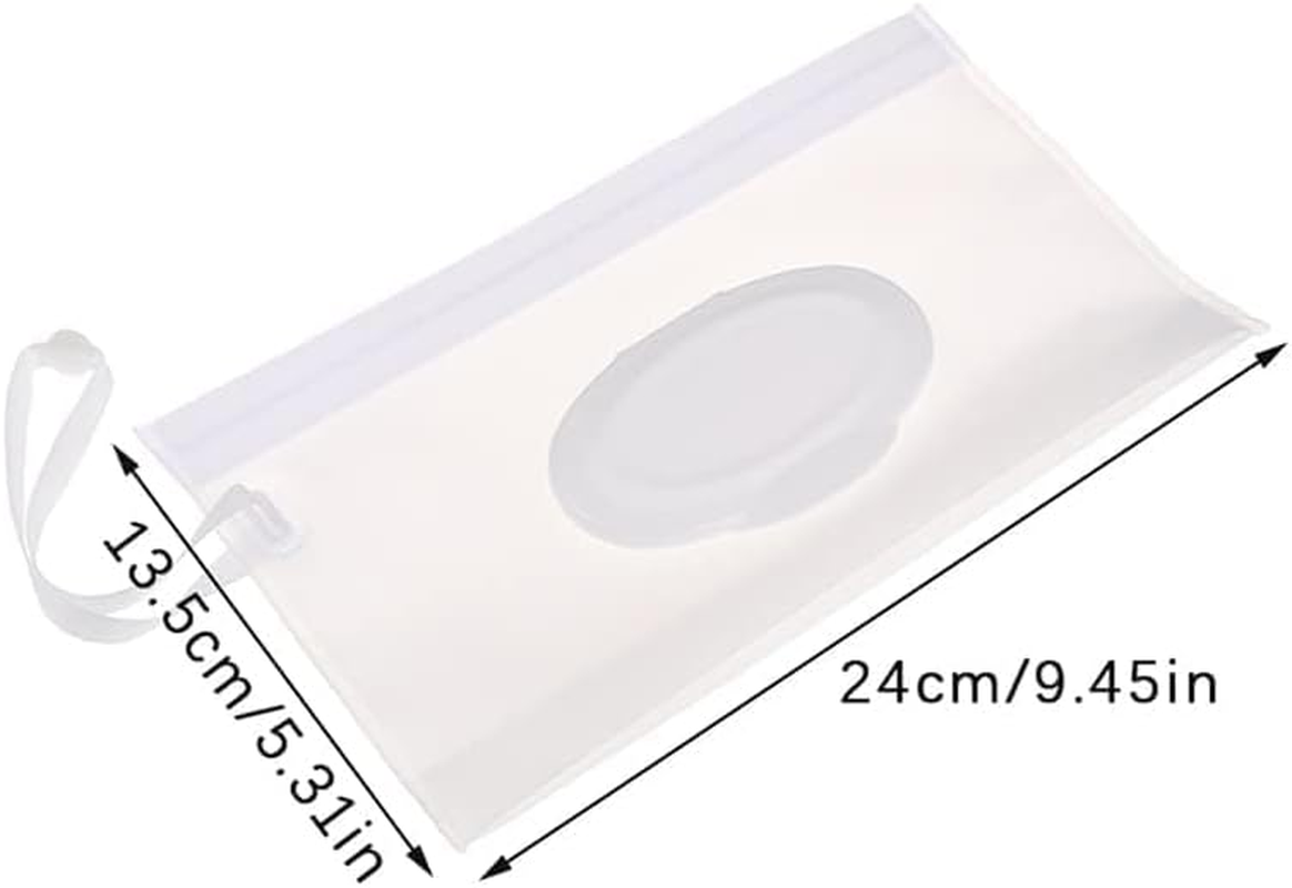 Baby Wipe Case Travel Holder Keeps Wipes Moist Set of Wet Wipes Holders Travel Wipes Case Cases Portable Travel on the Go Refillable Dispenser Container Waterproof Wipe Container with Sealed Zippe image number 2