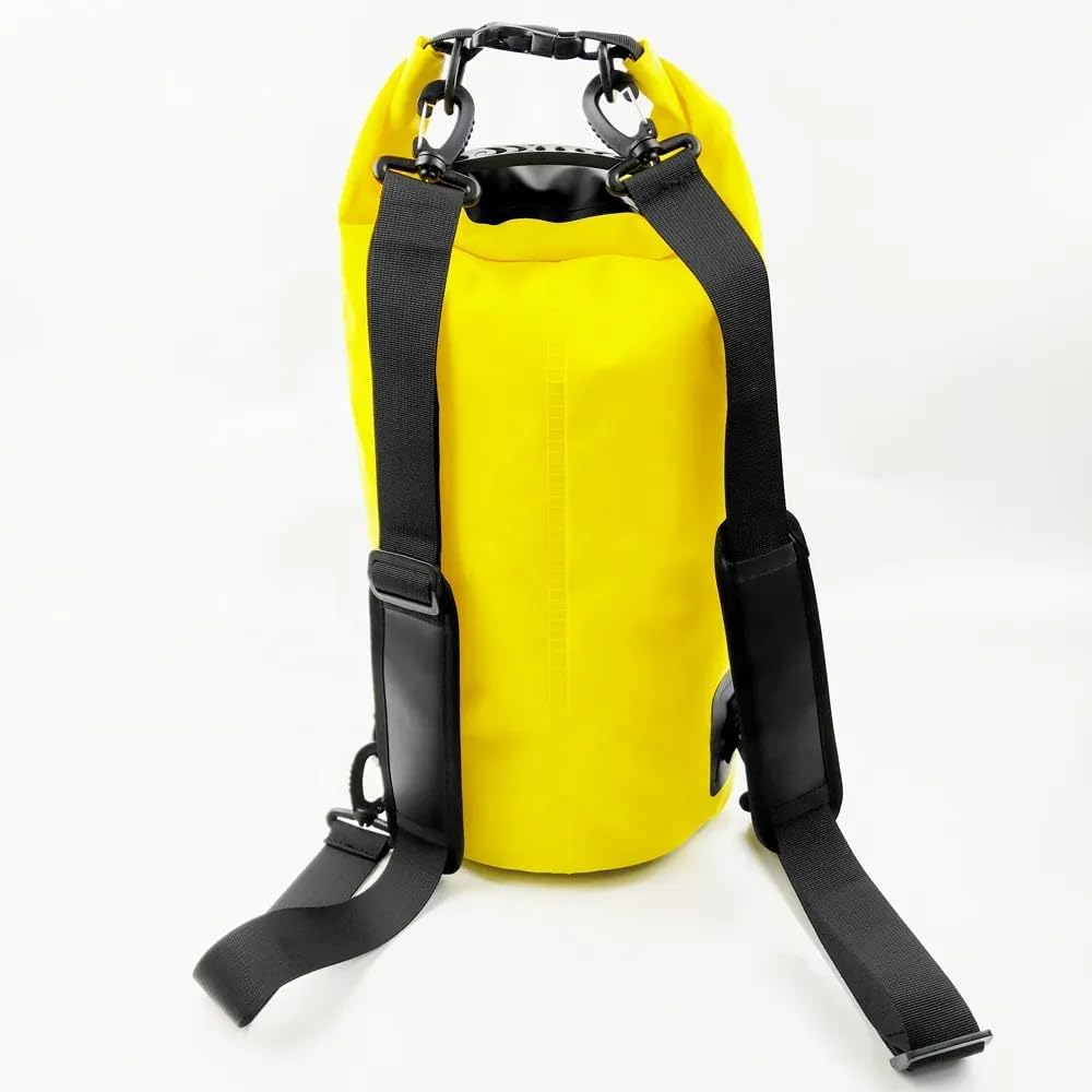 SKYLUXE - Waterproof Camping Dry Bag - Heavy Duty Roll-Top Sack for Outdoor Adventures, Hiking, and Kayaking - Keep Gear Safe & Dry - Yellow image number 3